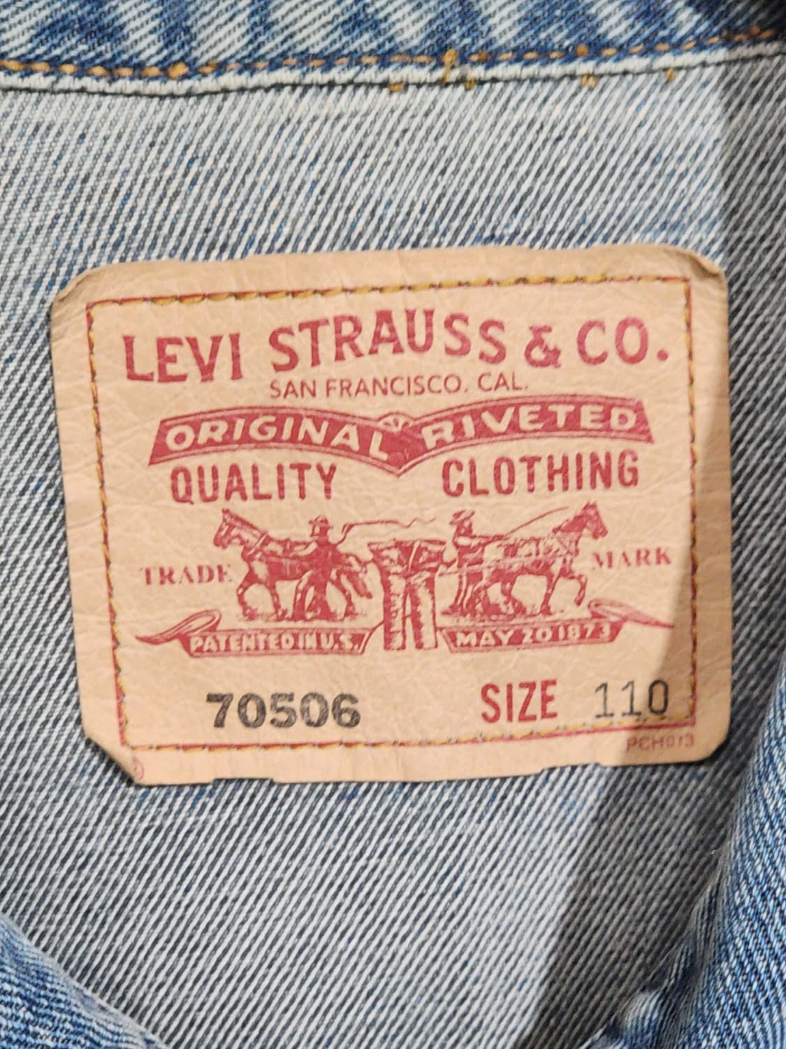 (110) 리바이스 청자켓 연청 빅사이즈 데님자켓 레드탭  상품이미지3