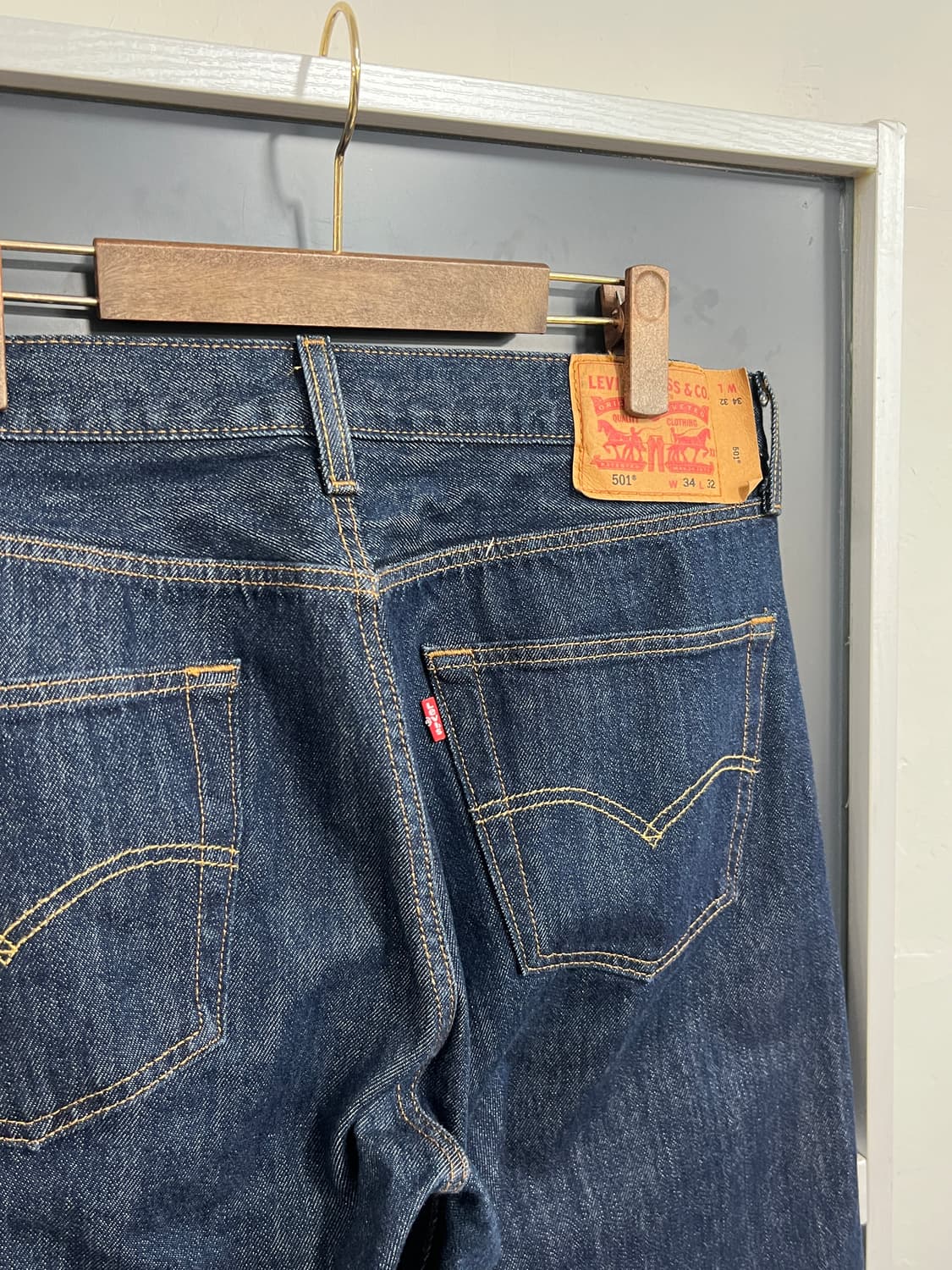 Levis 리바이스 501 버튼플라이 생지 인디고 데님 팬츠 상품이미지2