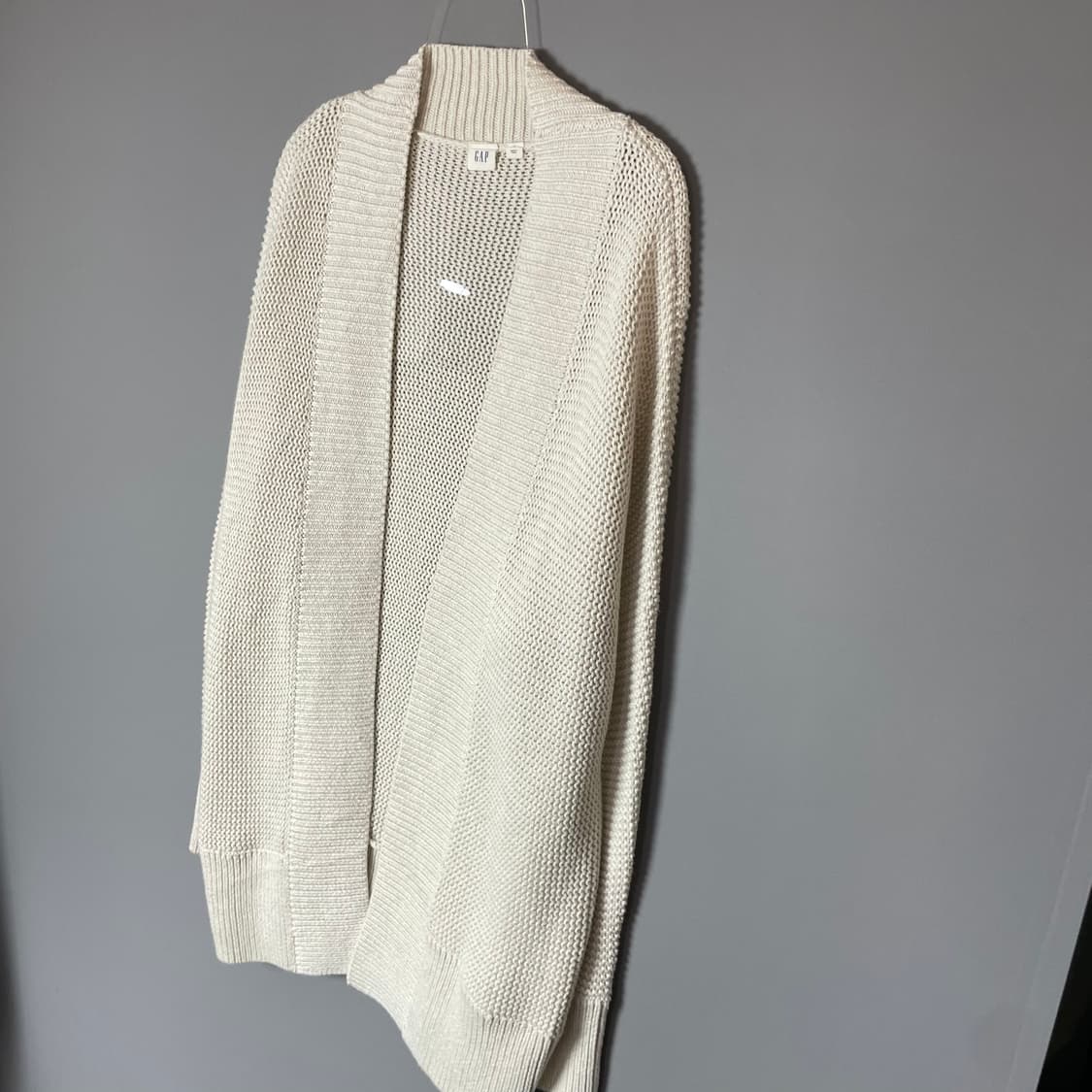 갭 아이보리 니트 짜임 가디건 루즈핏 M 상품이미지3