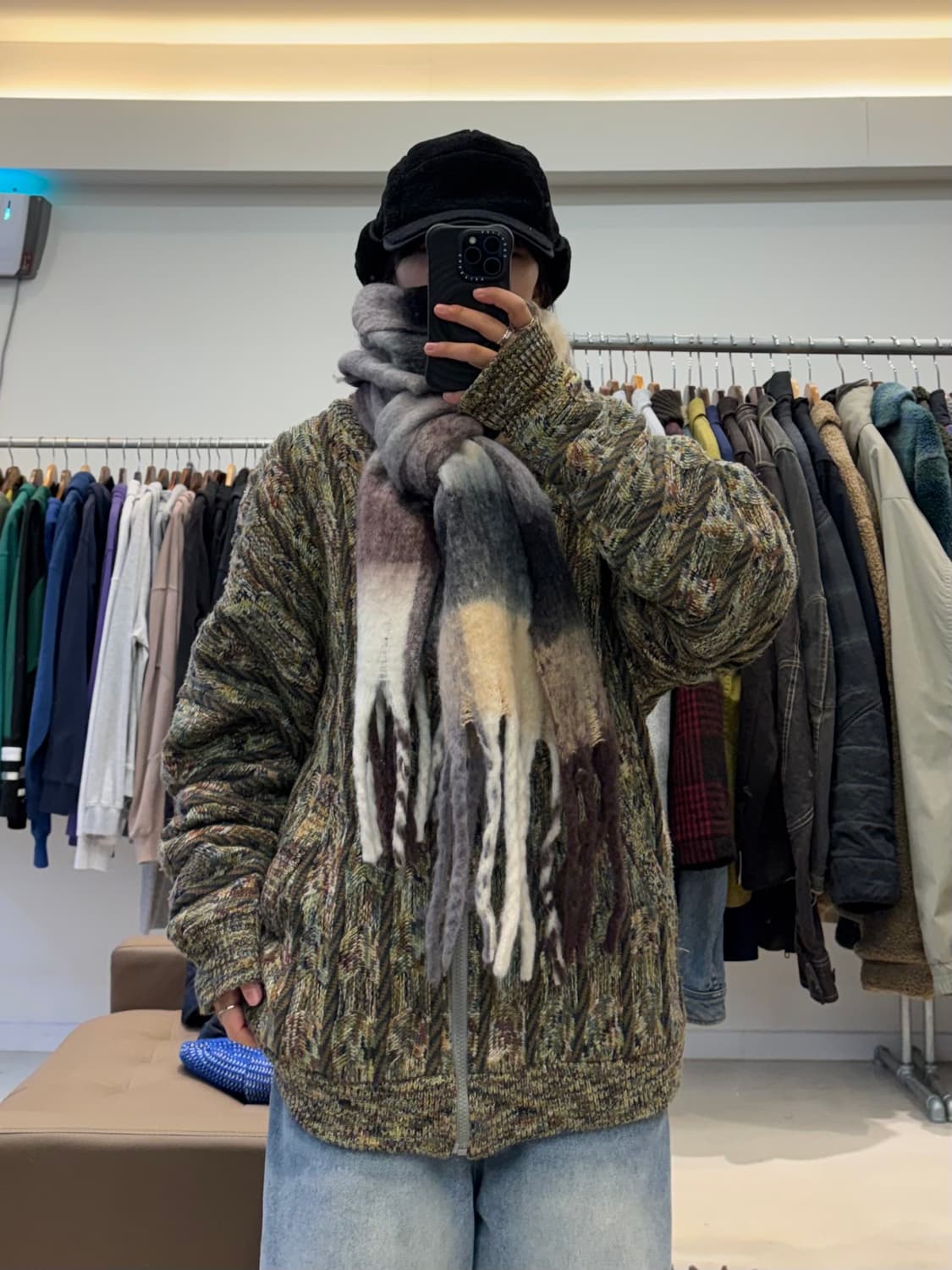 프릭스스토어 체크 머플러 상품이미지4