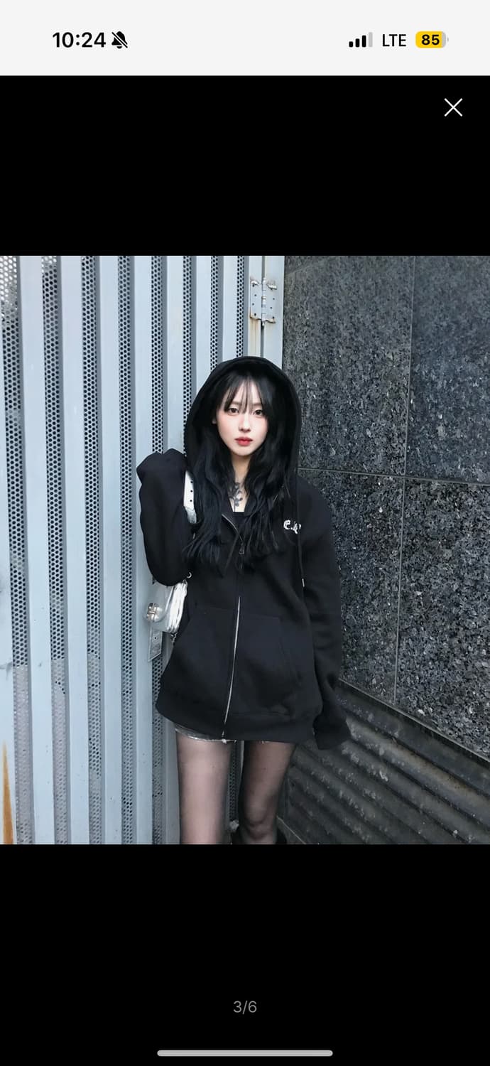 이브인더월드 후드집업 BLACK 상품이미지1