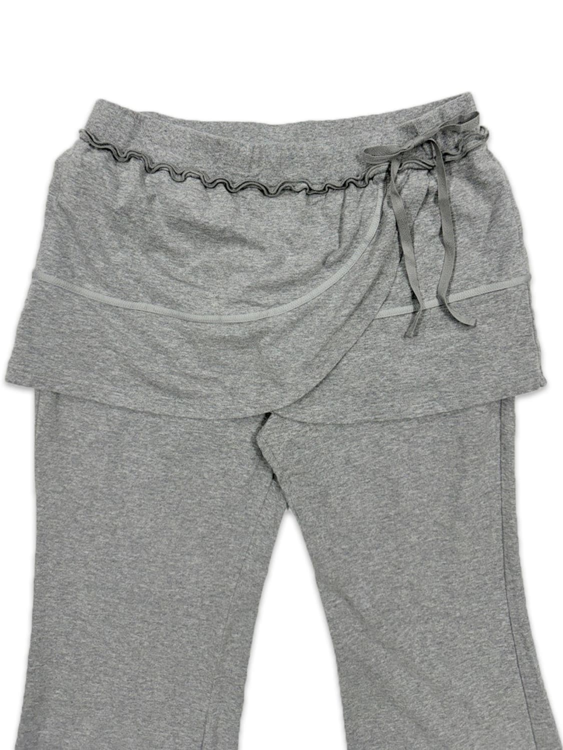 빈티지 그레이 8부 레이어드 스커트 부츠컷팬츠 상품이미지2