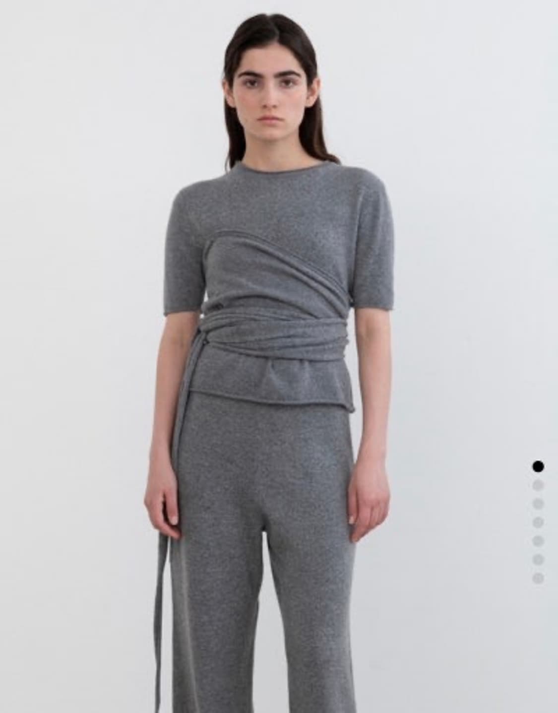 르917/ 르셉템버 니트 튜브탑 Grey 상품이미지2