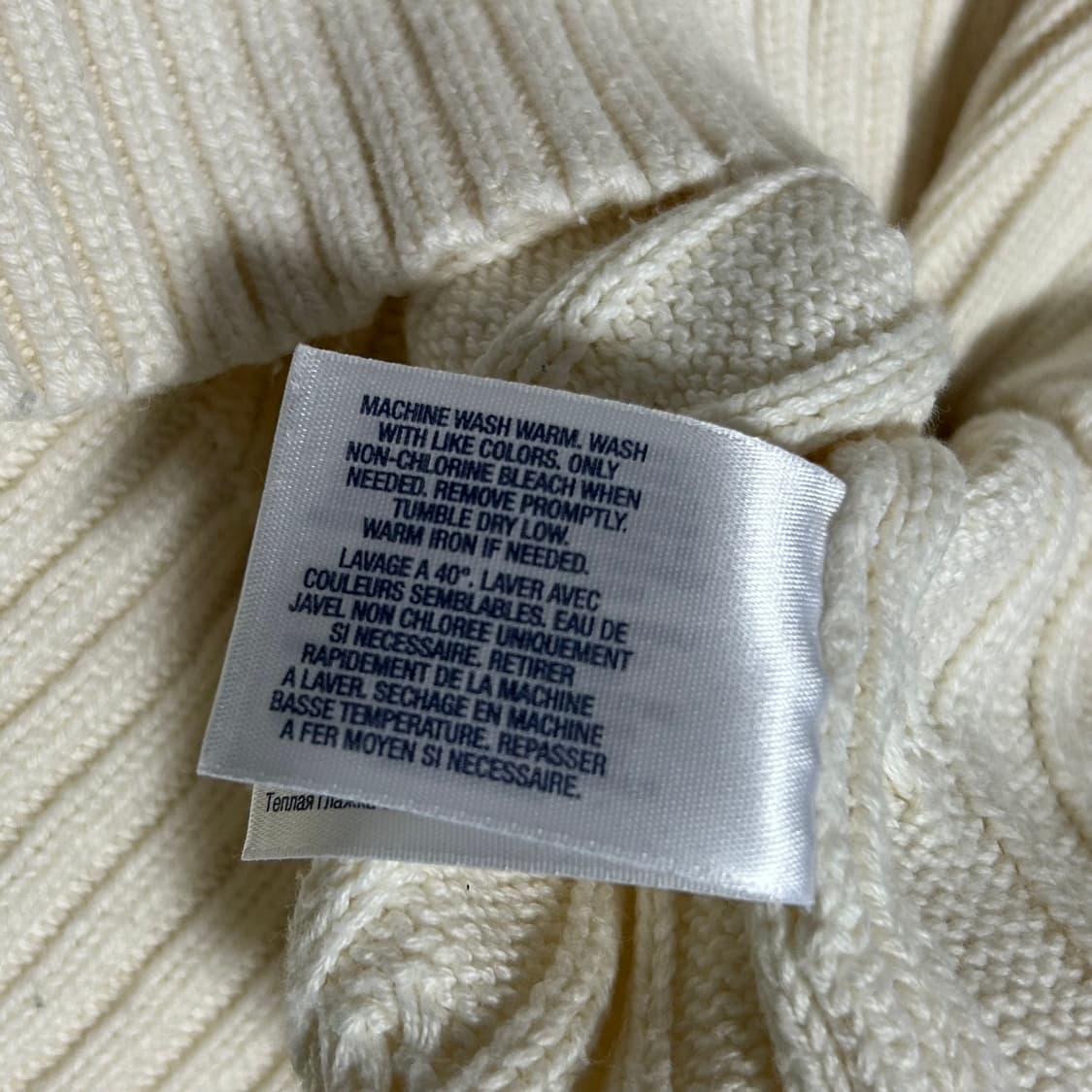 폴로 랄프로렌 꽈배기 니트 후드집업 아이보리 화이트 크림 상품이미지7