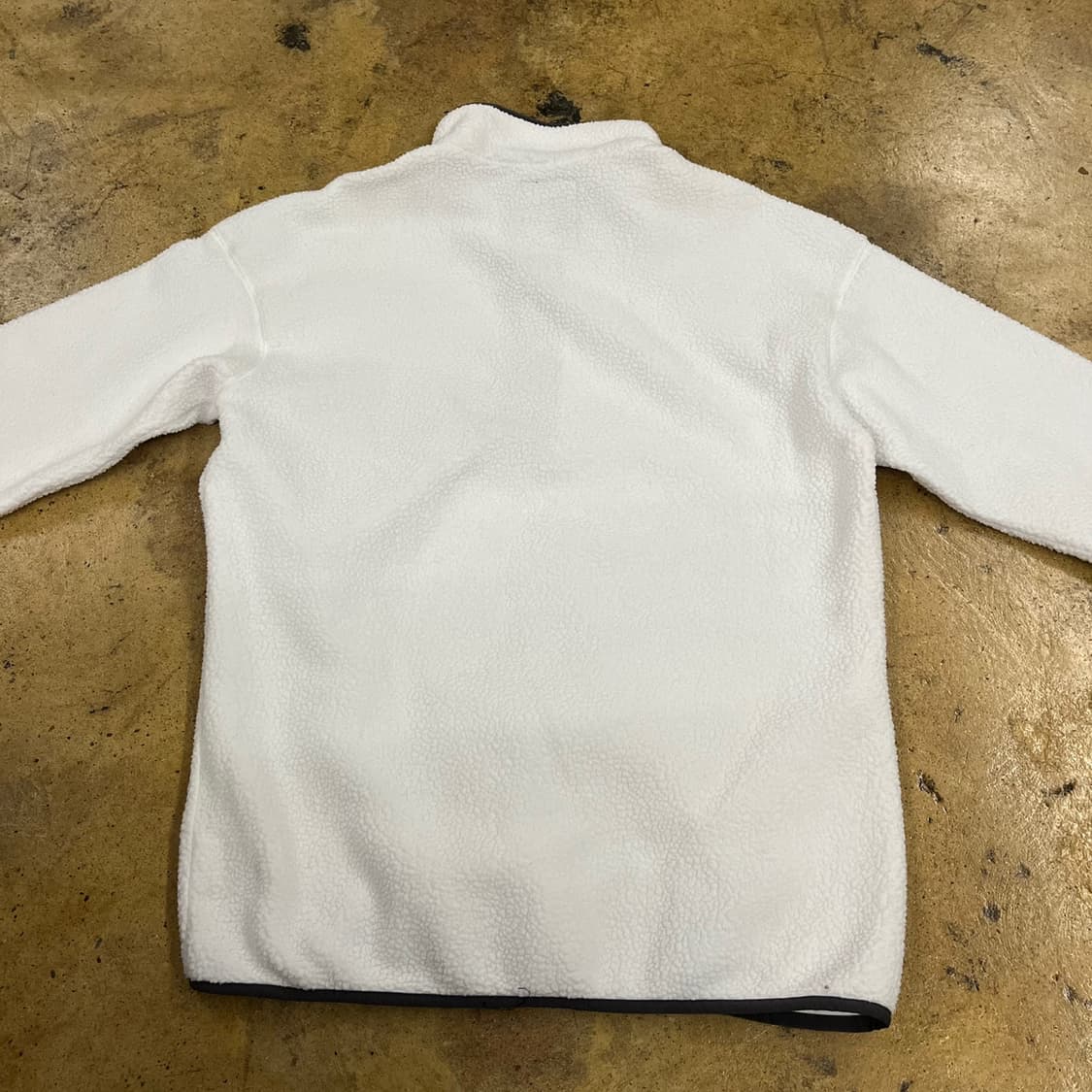 [정품/S] 컬럼비아 흰색 플리스 풀오버 반집업 b18 상품이미지4