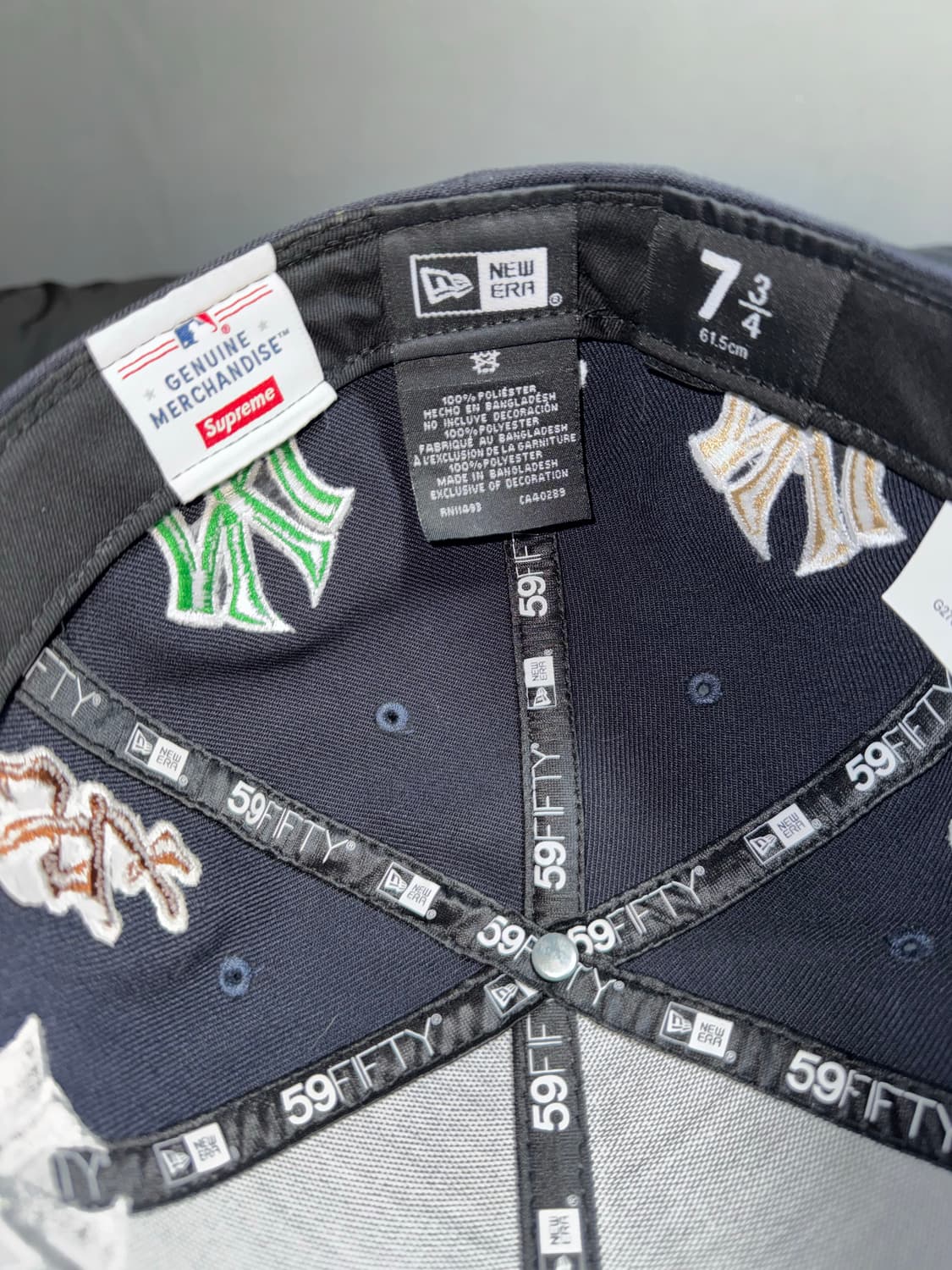 [734] 22FW 슈프림x뉴옥 양키즈 간지 뉴에라 캡 [Navy] 상품이미지7