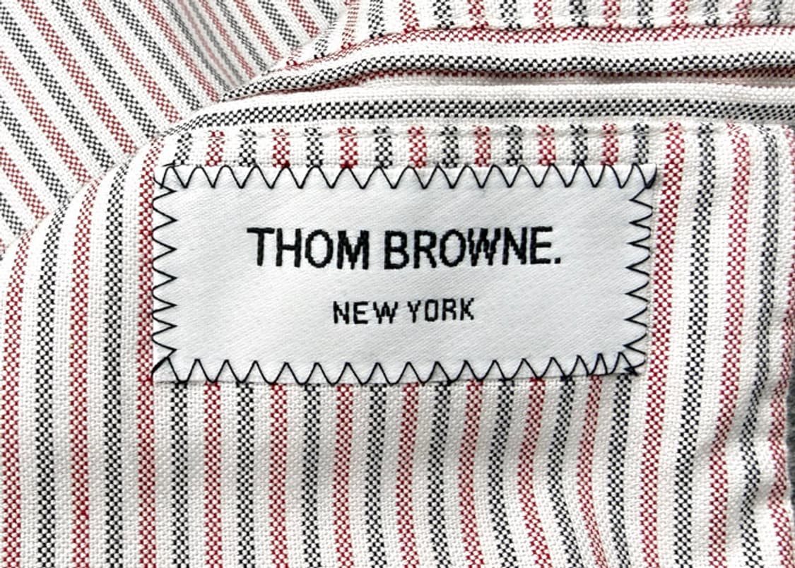 톰브라운 멜튼 울 사선 오버사이즈 블루종 자켓 상품이미지9