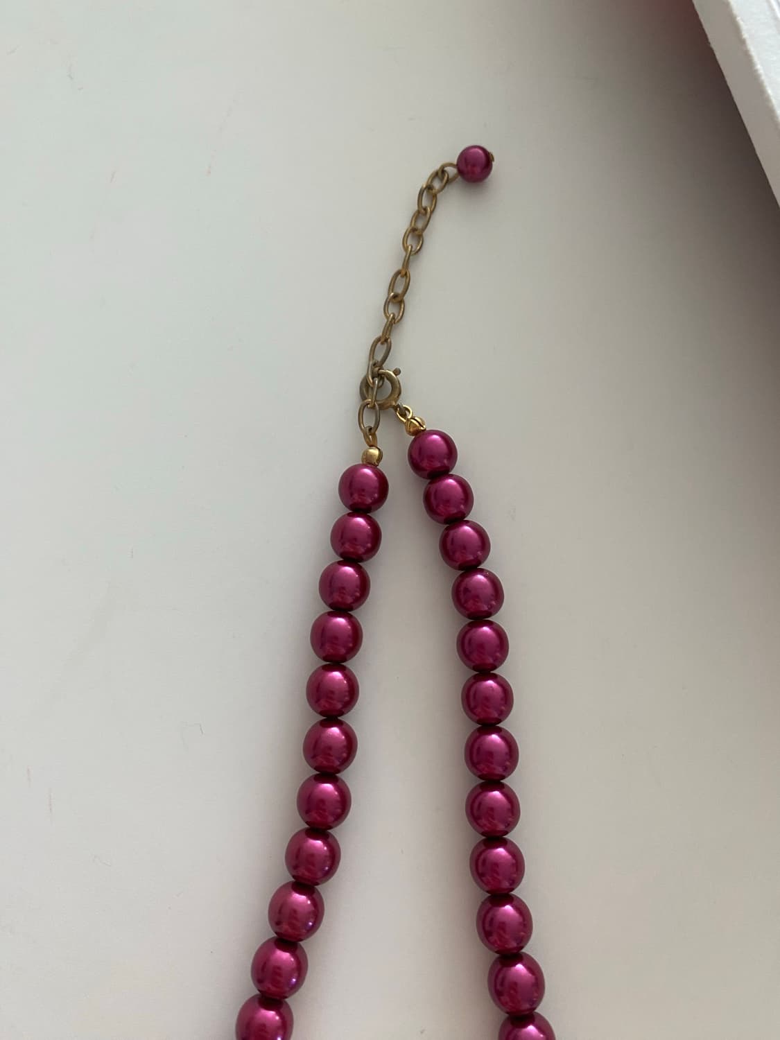 와인빛 펄 비즈목걸이  상품이미지5