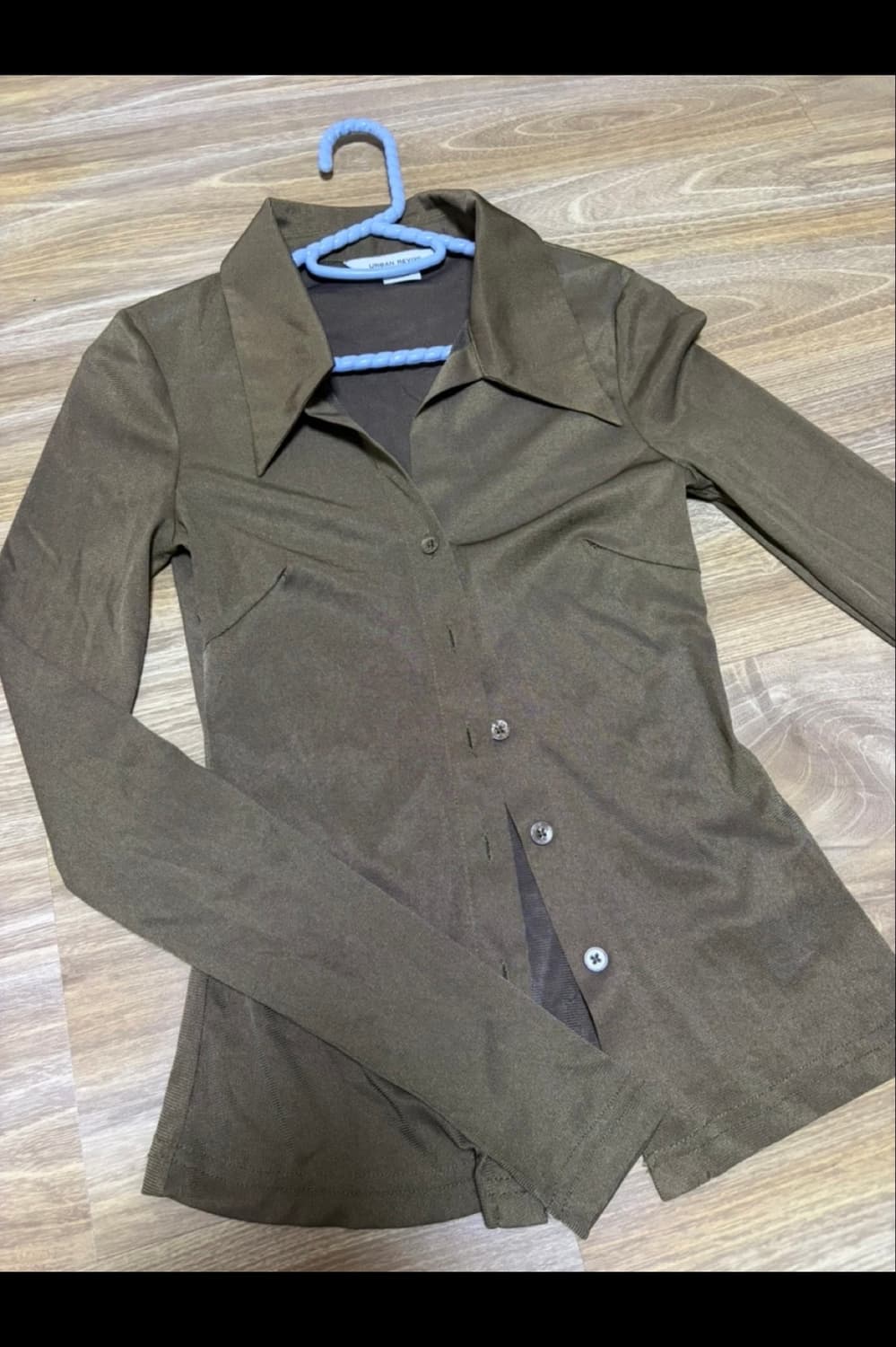 아소스 asos 카키 슬림핏 셔츠 상품이미지2