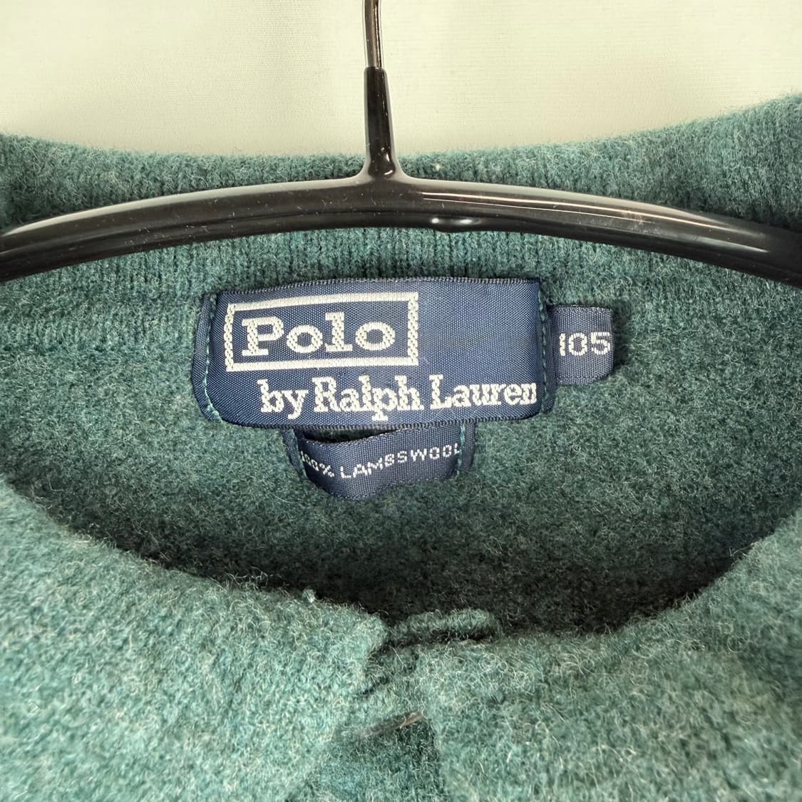 (105) 폴로 랄프로렌 램스울 카라 니트 그린 상품이미지3