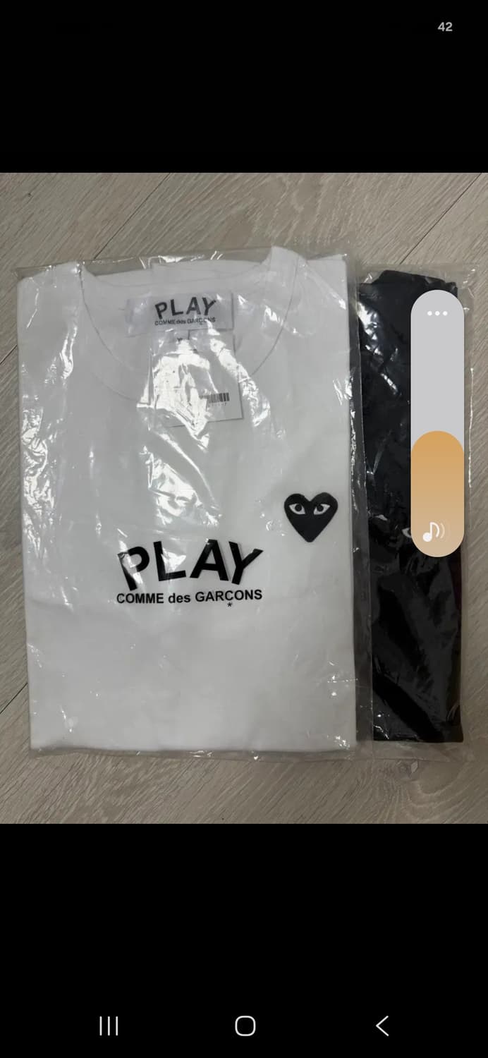 꼼데가르송 블랙와펜 반팔티 화이트 XL 상품이미지5