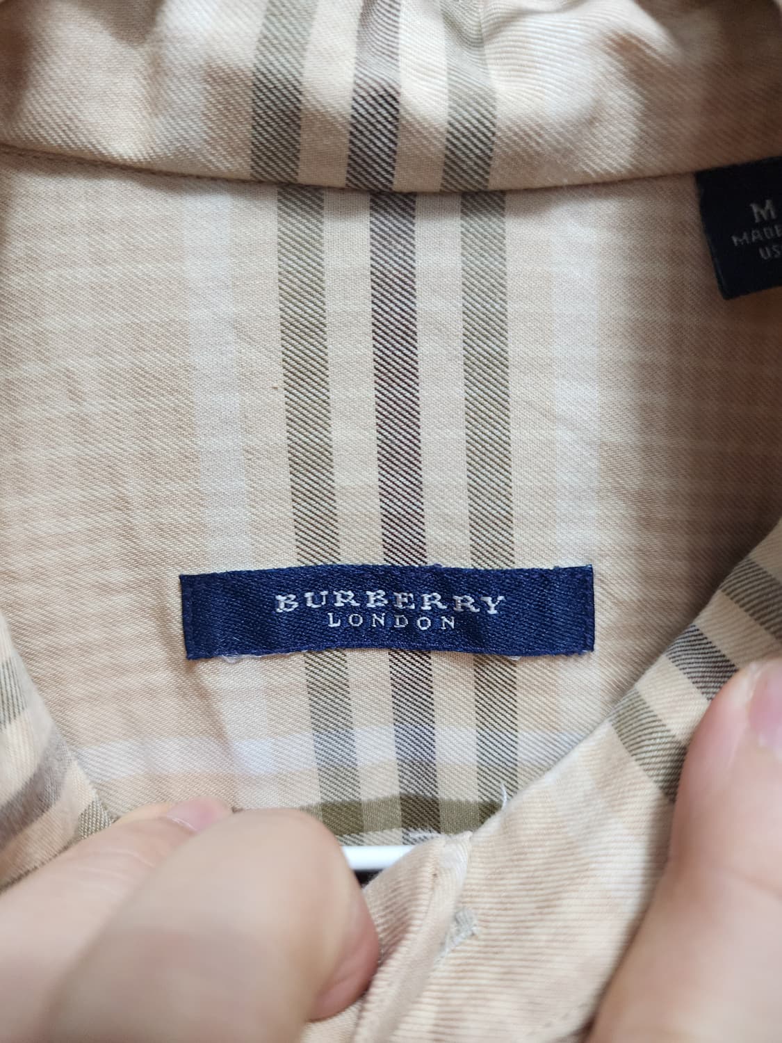 버버리 올드스쿨 USA 노바체크 셔츠 상품이미지4