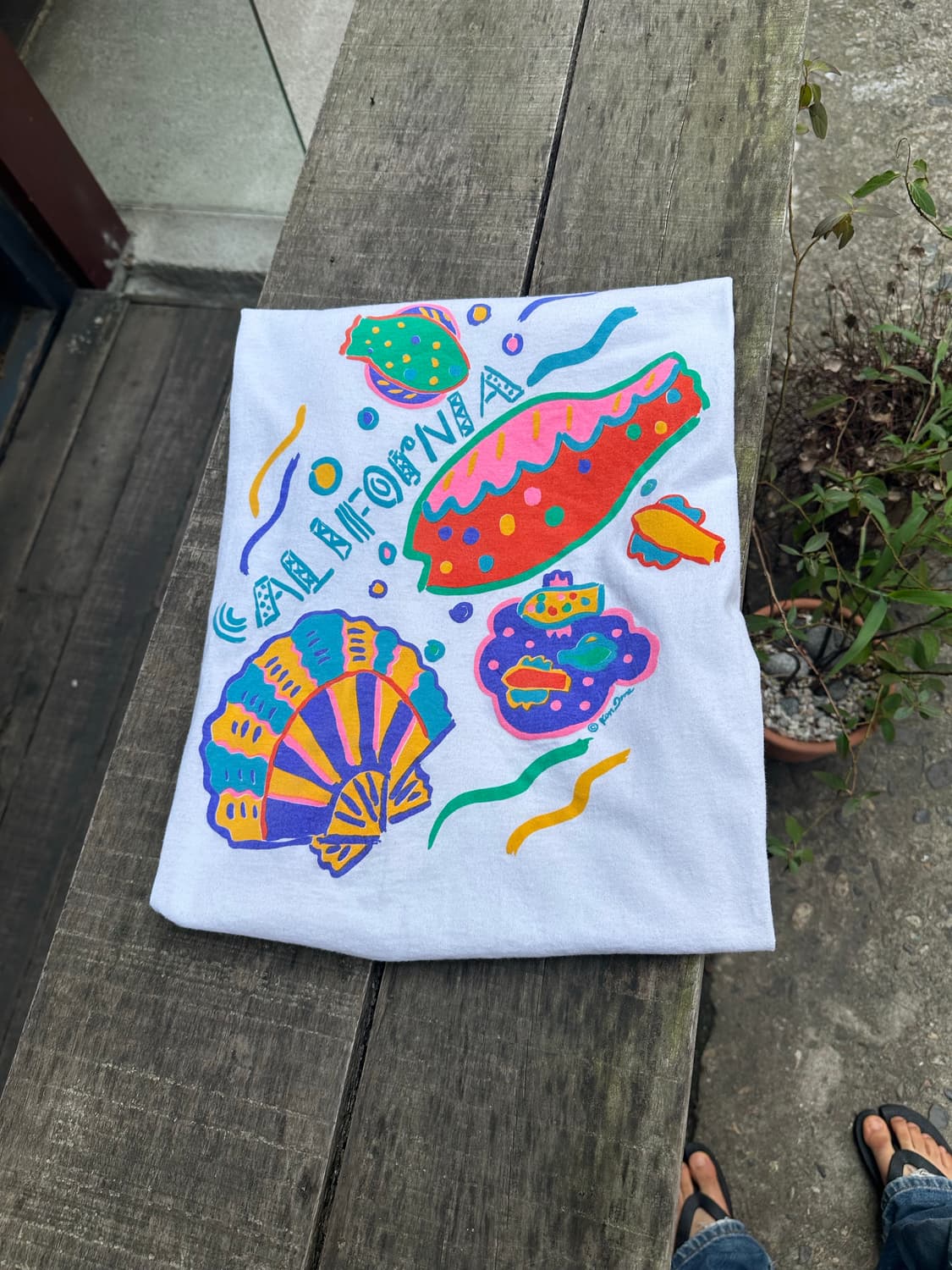 90’s Done California print cotton T 상품이미지1