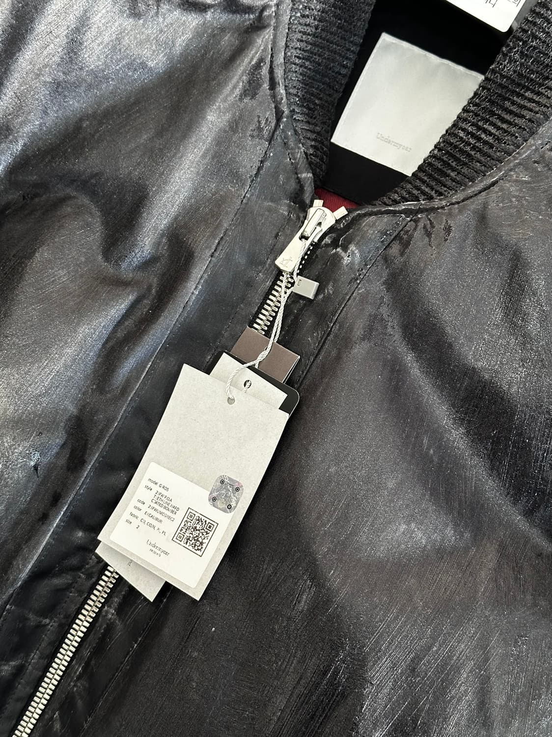 undermycar GYROS 레더 봄버 자켓 블랙 2사이즈 /새상품 상품이미지5