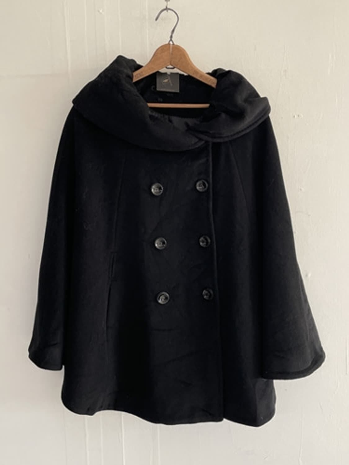 Calvin klein black wool cape 상품이미지1