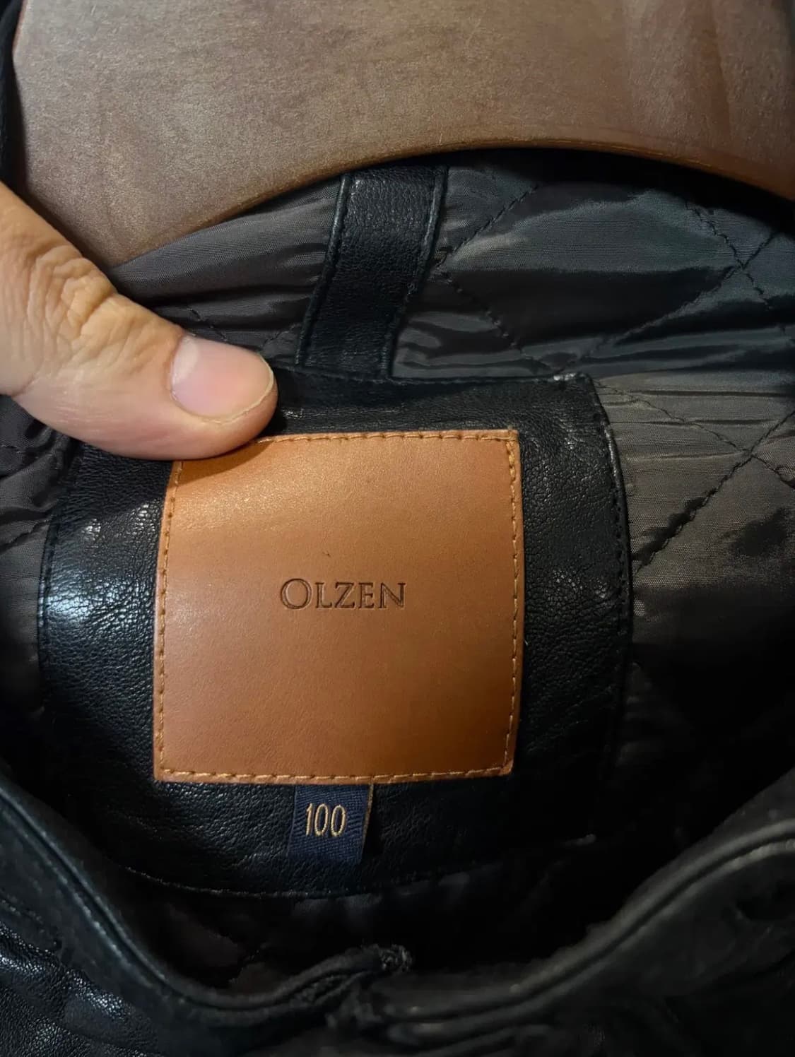 (100) olzen 올젠 4포켓 견장 양가죽 자켓 상품이미지5