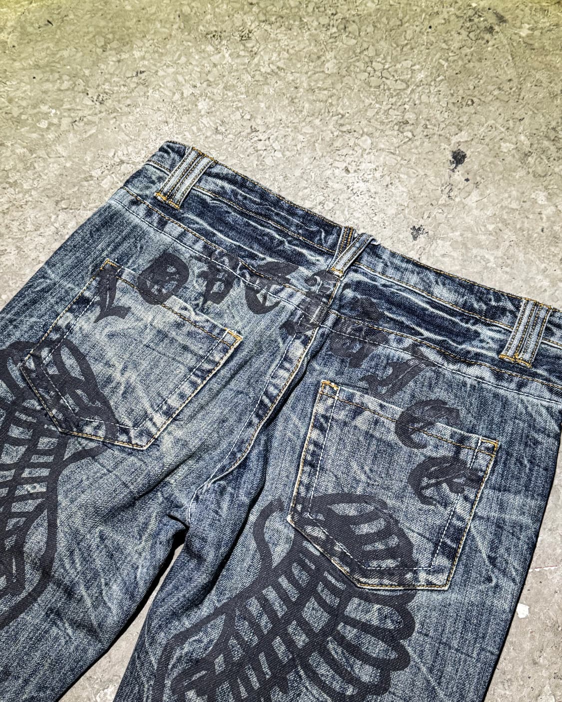 Wing Graphic Distressed Denim 상품이미지8