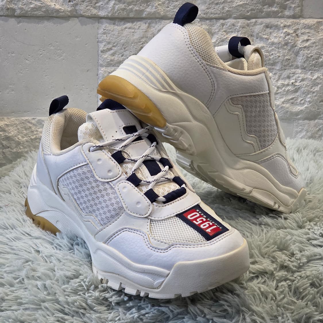 1a-14:헤드 1950 청키 화이트 스니커즈(235)-거의새거 상품이미지4