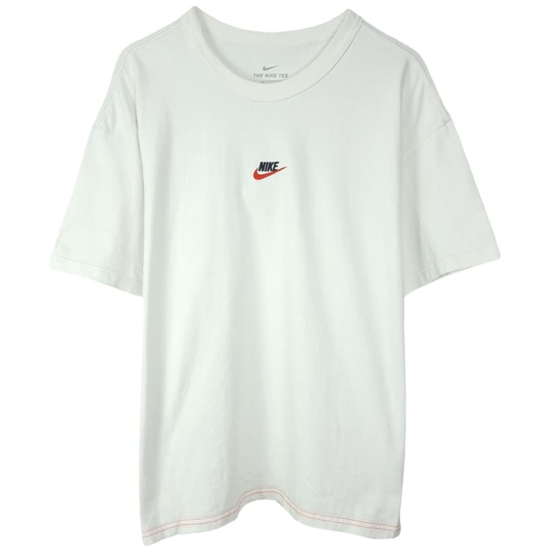 [나이키] 로고 자수 오버사의즈 반팔티 화이트 M20192 상품이미지2