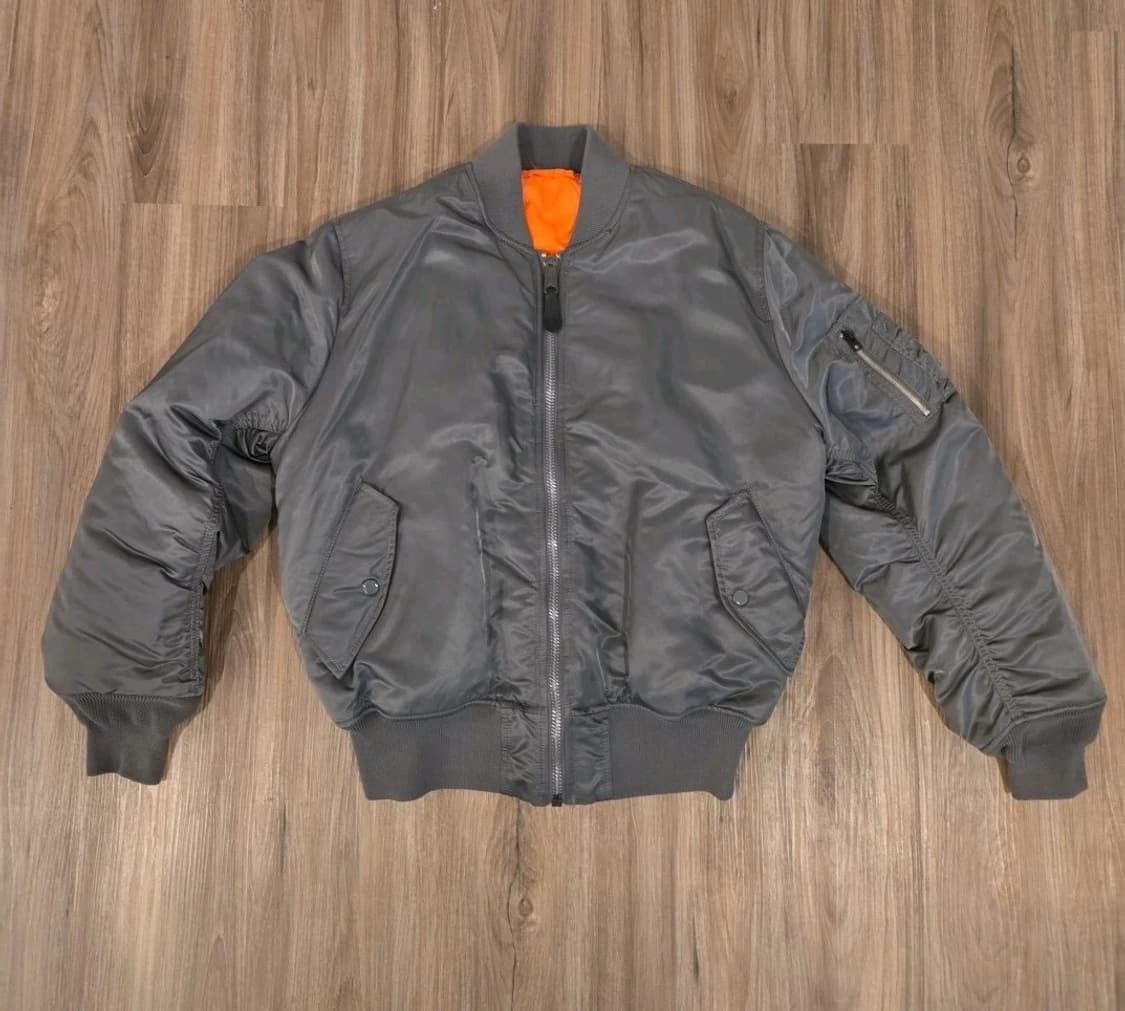 90s 미공군 납품용 알파인더스트리 MA-1 플라이트자켓 그레이 상품이미지1