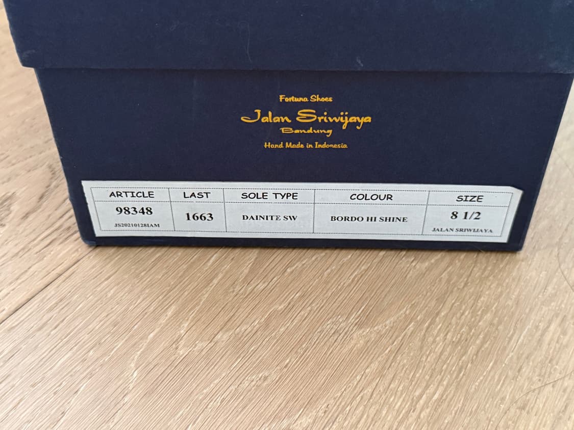 잘란 스리위자야 보르도 더비 8.5 사이즈 상품이미지2