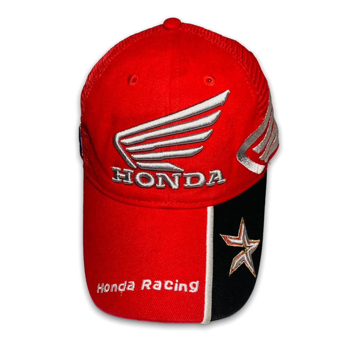 혼다 시그니처 빅로고 자수 레드 메쉬캡 상품이미지3