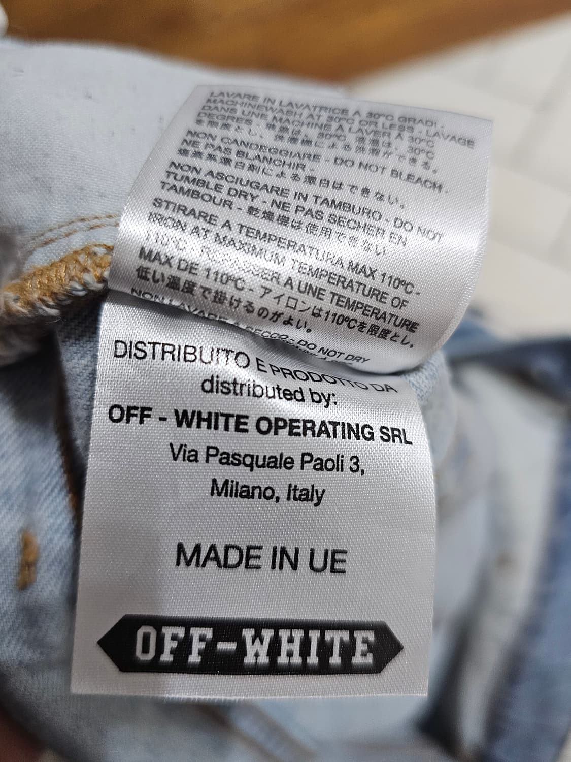 오프화이트 연청 숏팬츠 반바지 33 상품이미지7