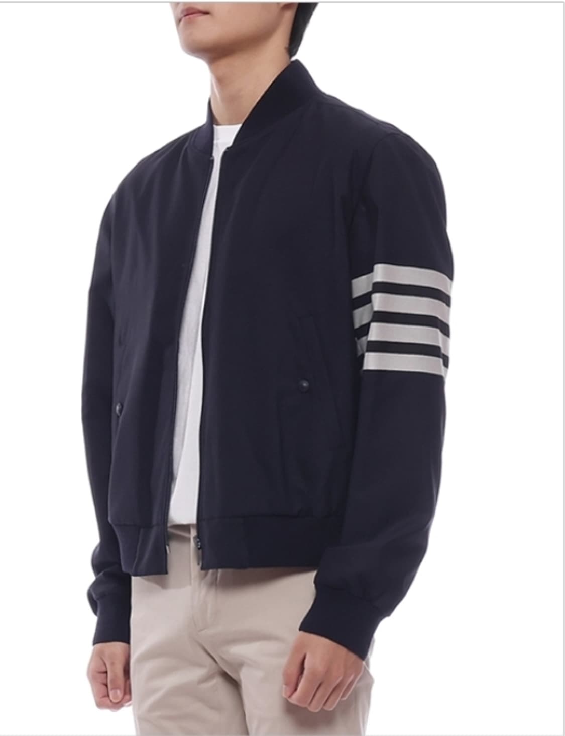 톰브라운 플레인 위브 울 블루종 자켓 4사이즈 백화점판 상품이미지10