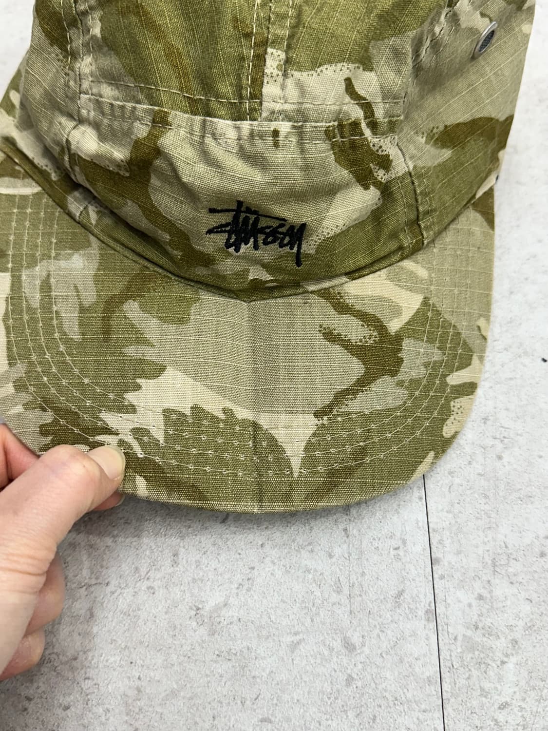 90s Stussy 스투시 카모 캡 상품이미지2