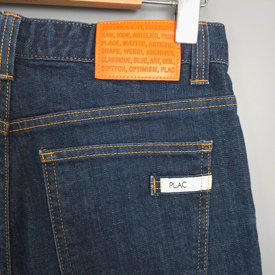 남성 플랙 PLAC 생지 스티즈 천바지 데님팬츠 29 상품이미지6