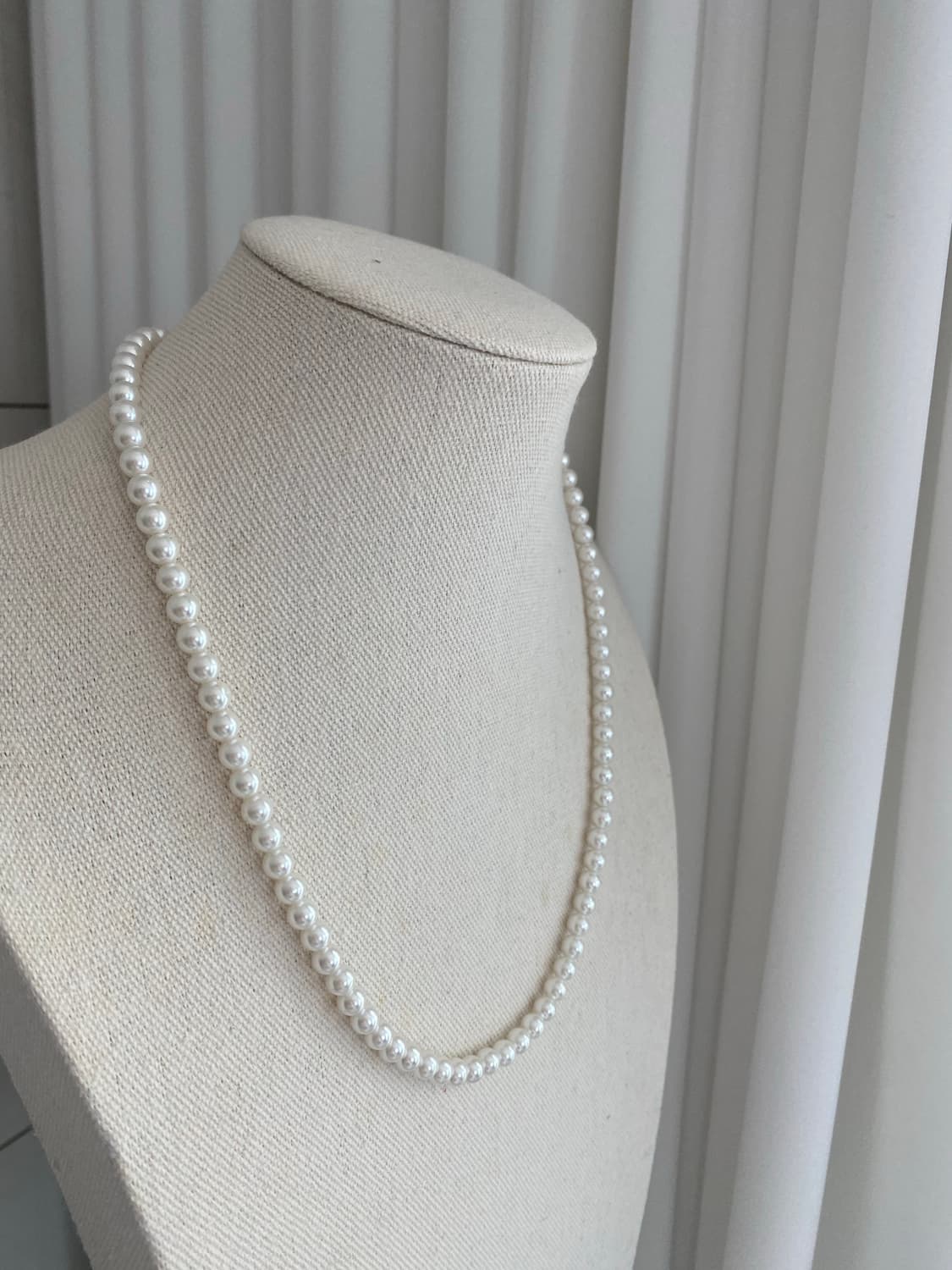 화이트 모조진주 목걸이 y2k 페어리 키치 상품이미지3