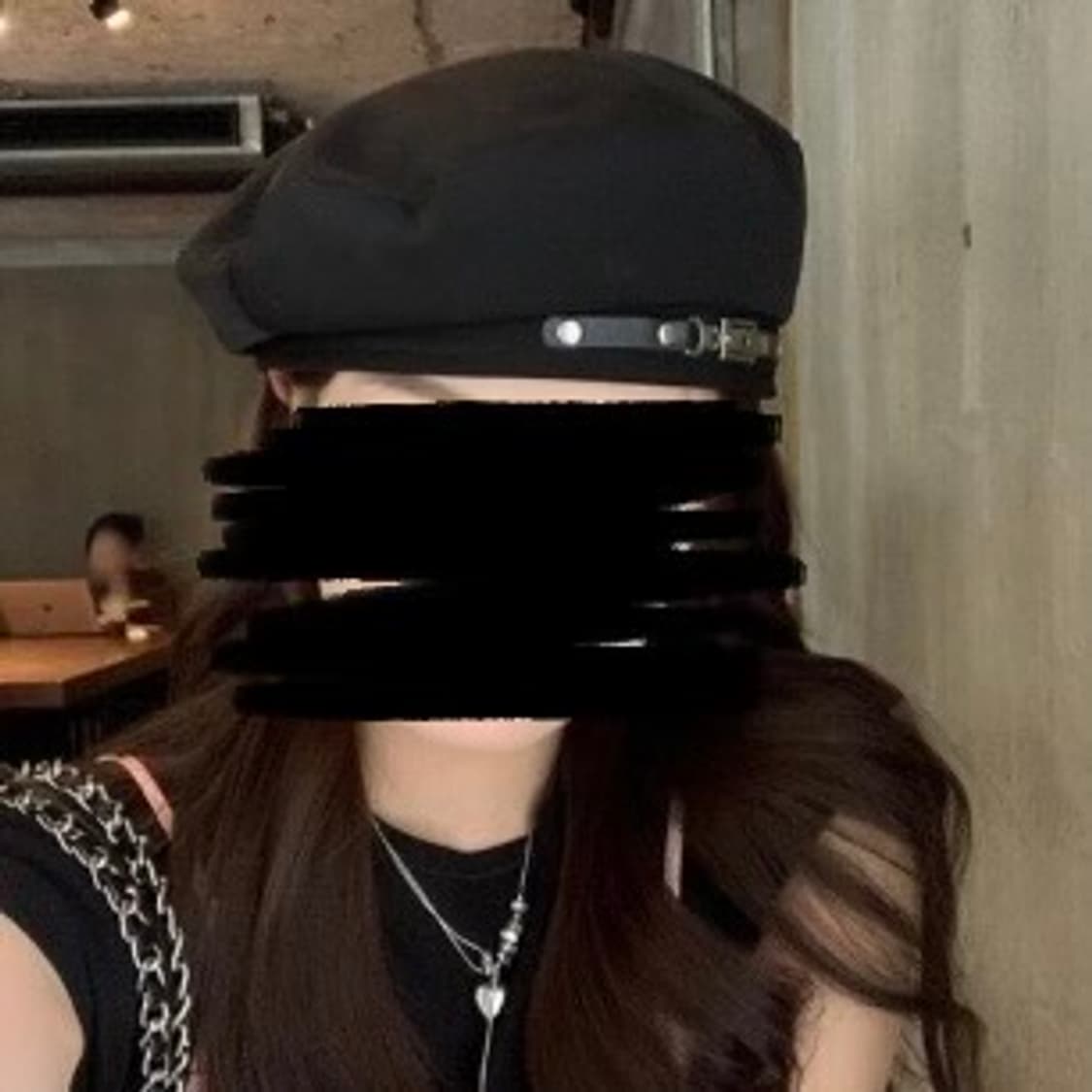 [새상품] 벨티드 버클 코튼 베레모 / 블랙 상품이미지5