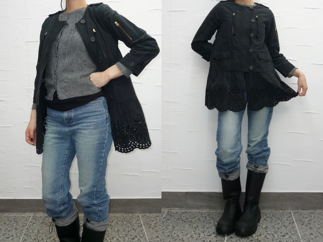 Floral cutout flare jacket 상품이미지1