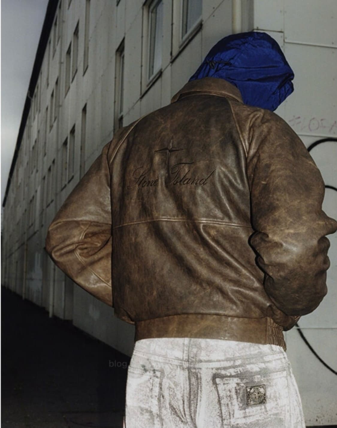 스톤아일랜드 슈프림 레더자켓 브라운 상품이미지6