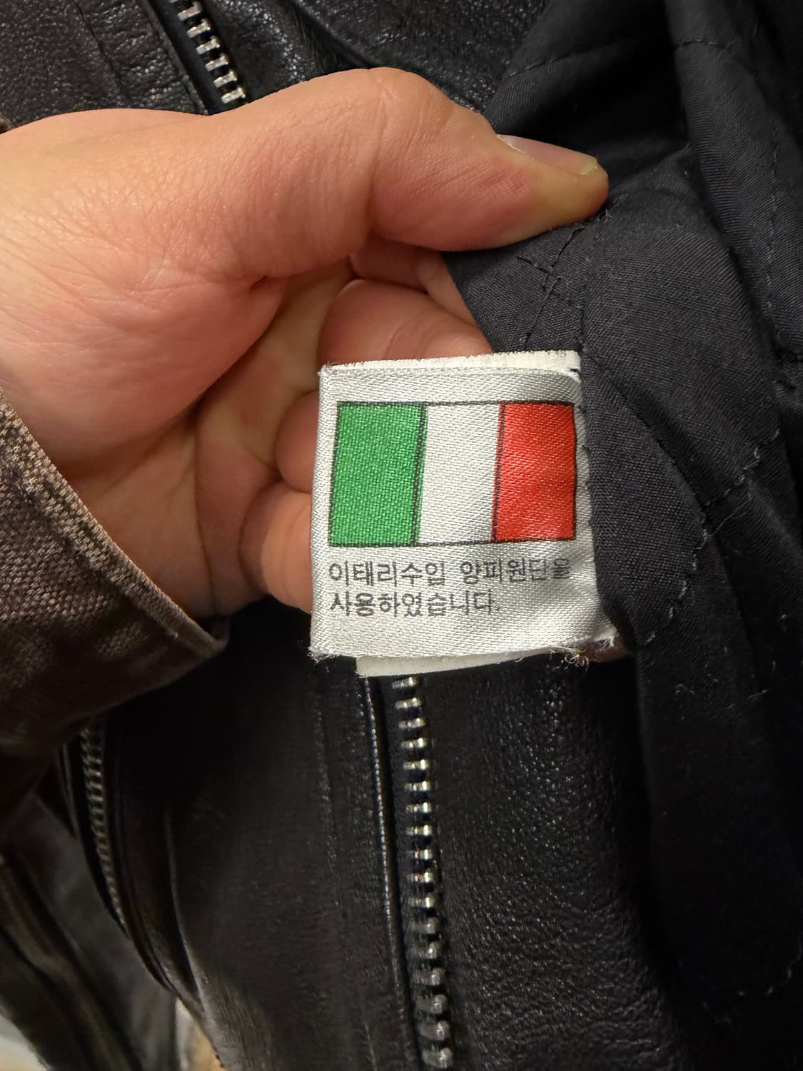 블랙 양가죽 패딩 바이커 자켓 100 상품이미지5