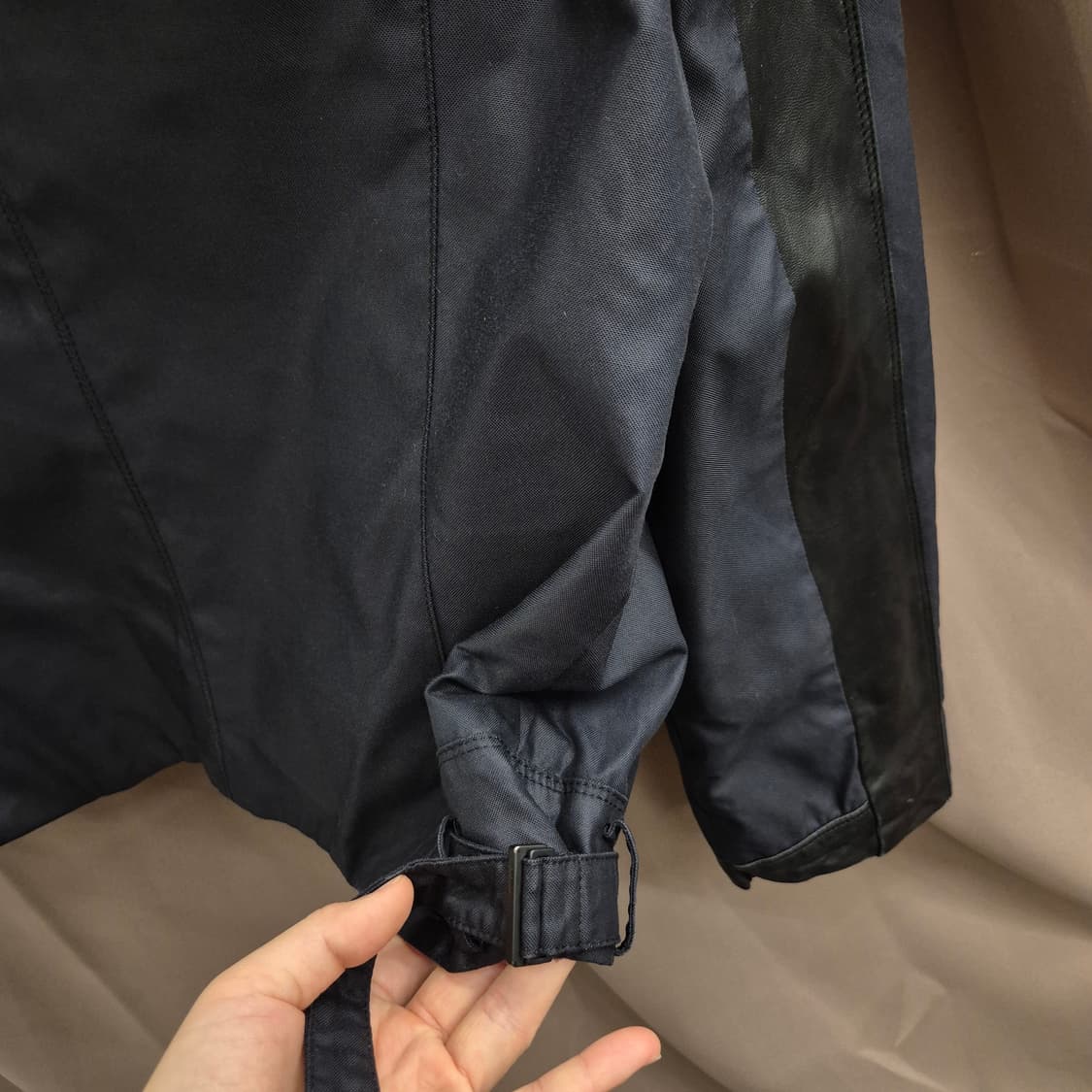 타임 옴므 레더 트리밍 집업 자켓 상품이미지8