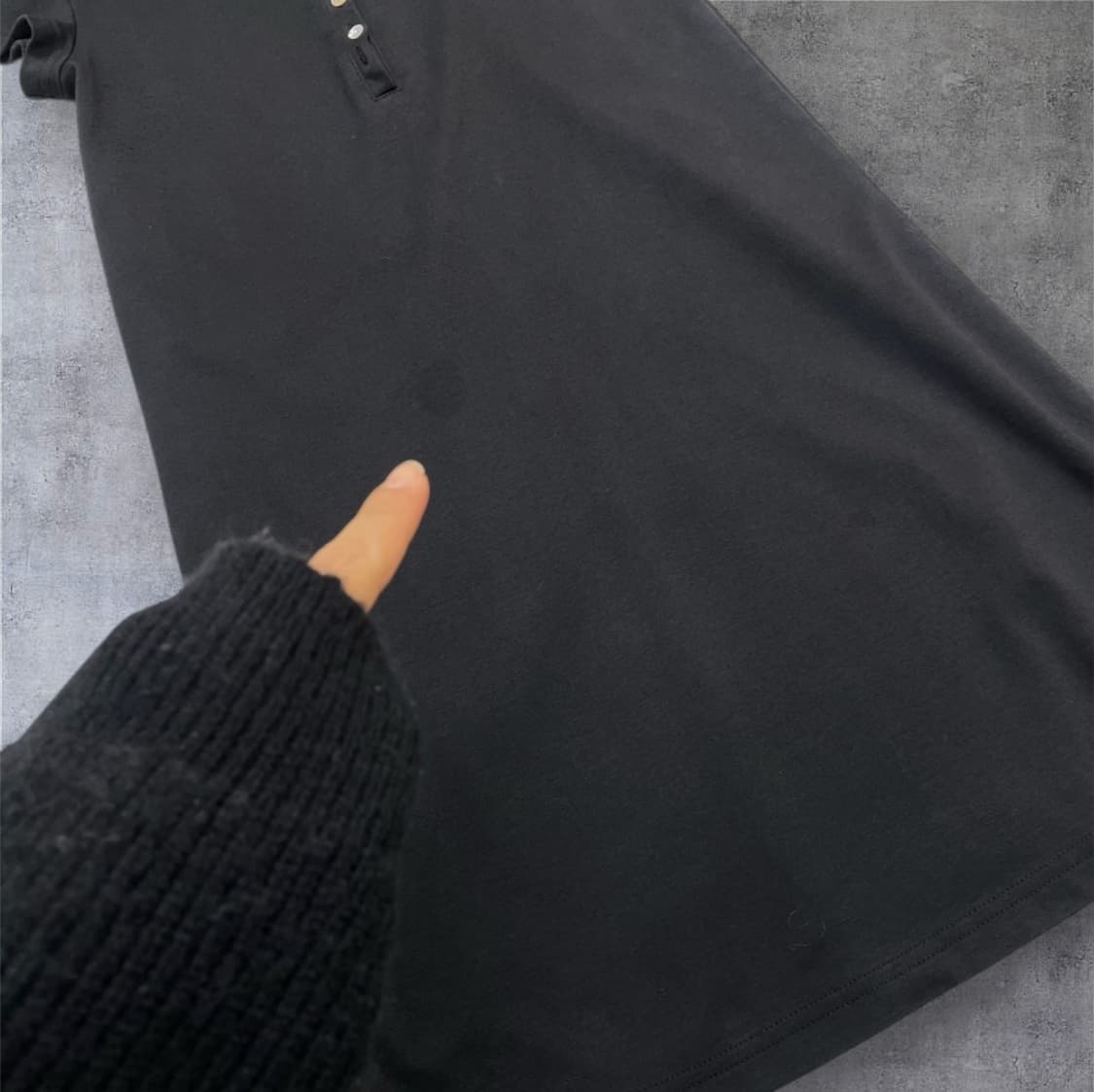 랄프로렌 Ralph Lauren 블랙 피케 반팔 카라 미니원피스 L 상품이미지5