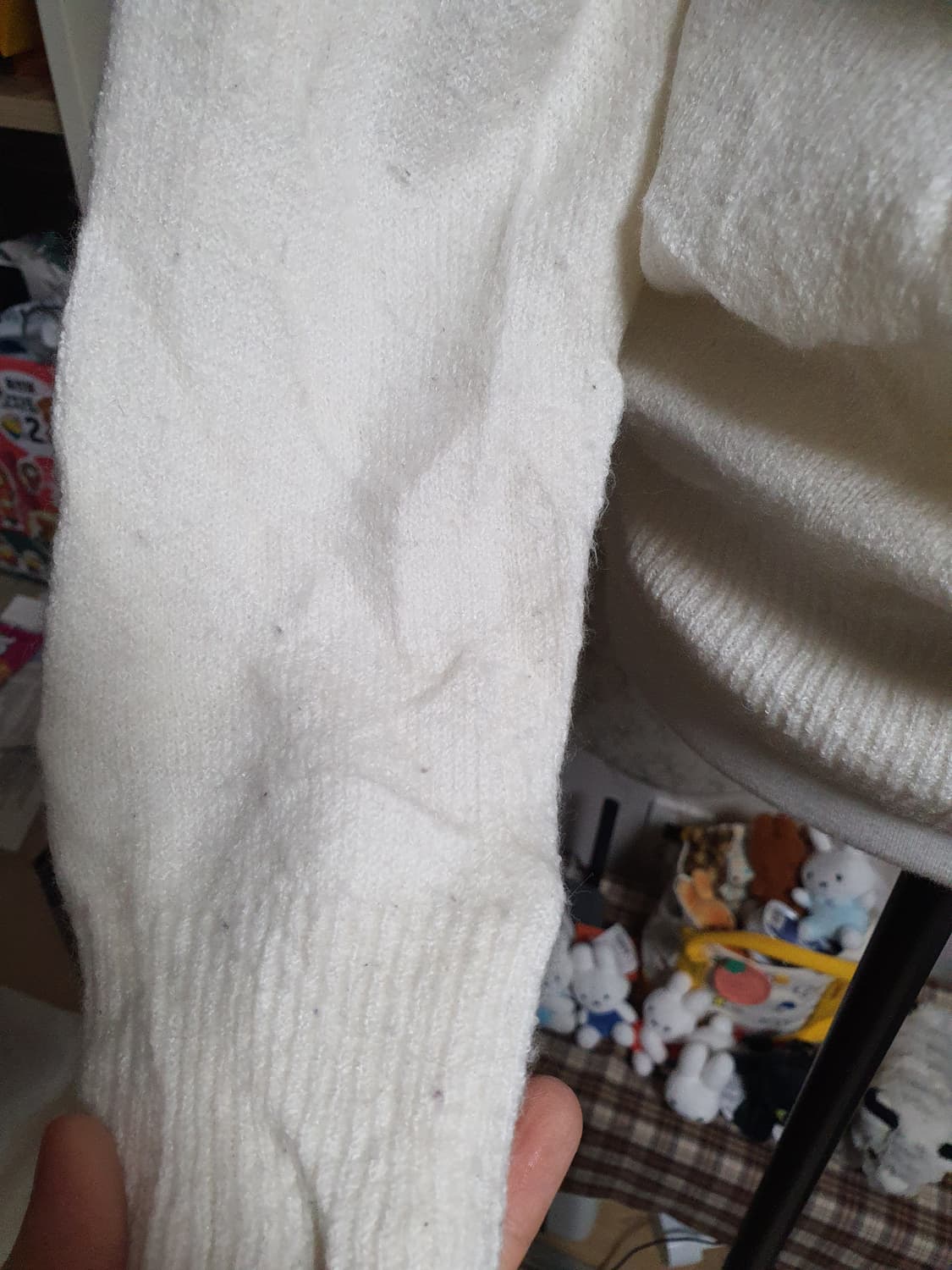 [일본빈티지] 아이보리색 니트 스웨터 상품이미지5