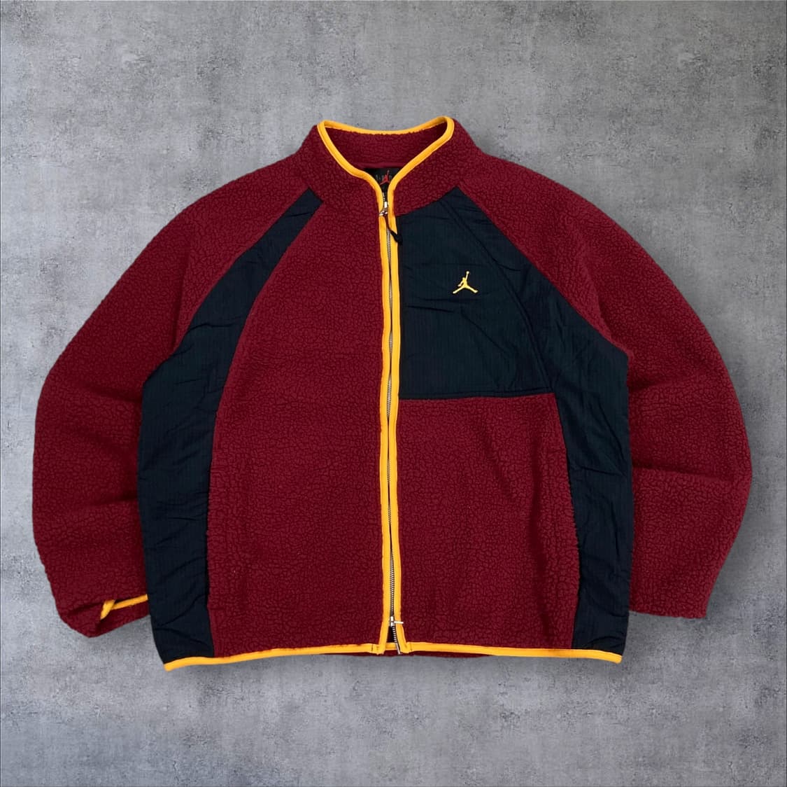 조던 버건디 컬러 스몰 로고 쉐르파 자켓 상품이미지1