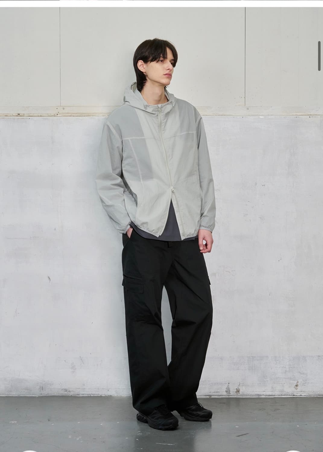 (XL) 드로우핏 패커블 시어 윈드브레이커 자켓 [L.GREY] 판매 상품이미지3