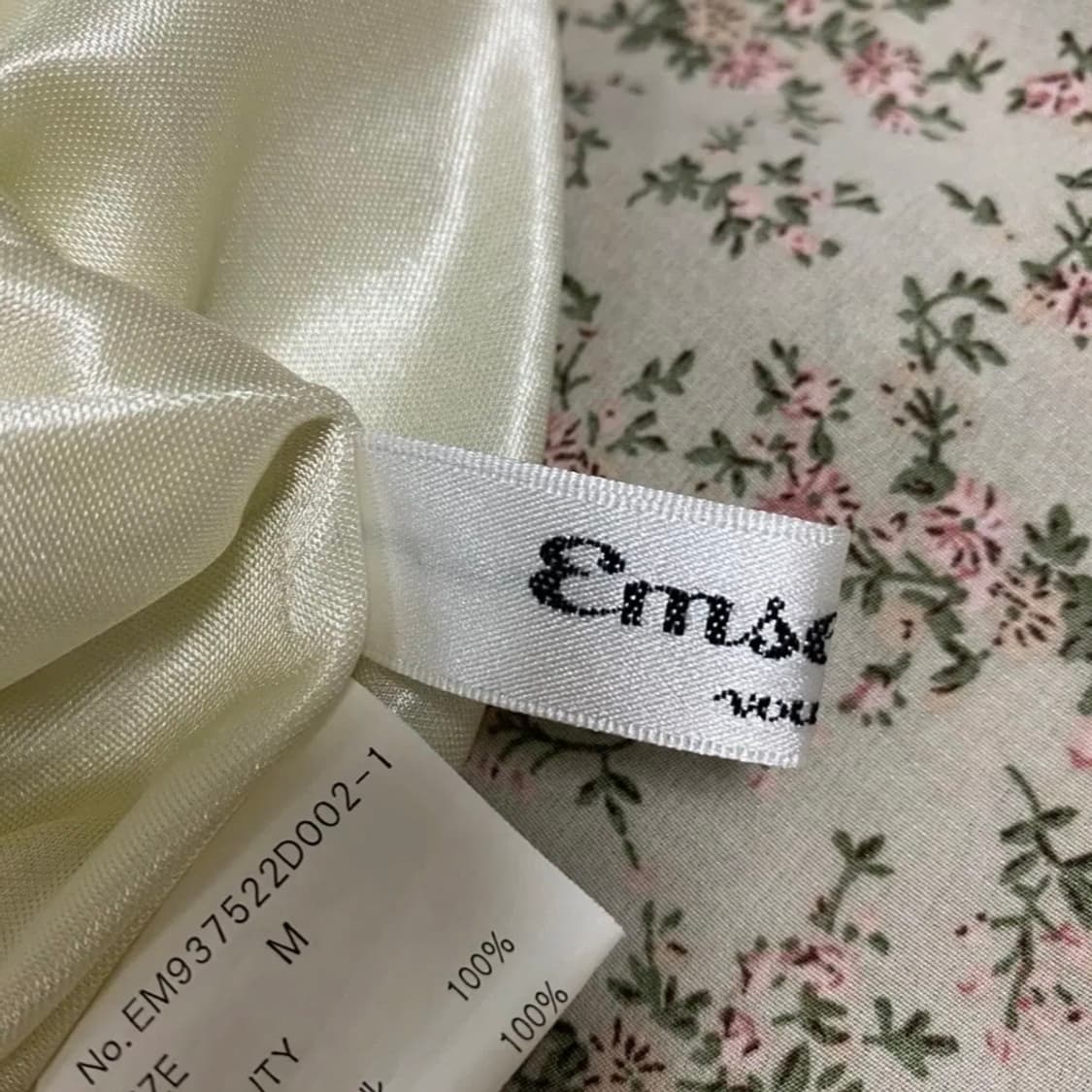 일본 빈티지 잔꽃 꽃무늬 플라워 패턴 프릴 미디 롱 긴팔 쉬폰 원피스 상품이미지6