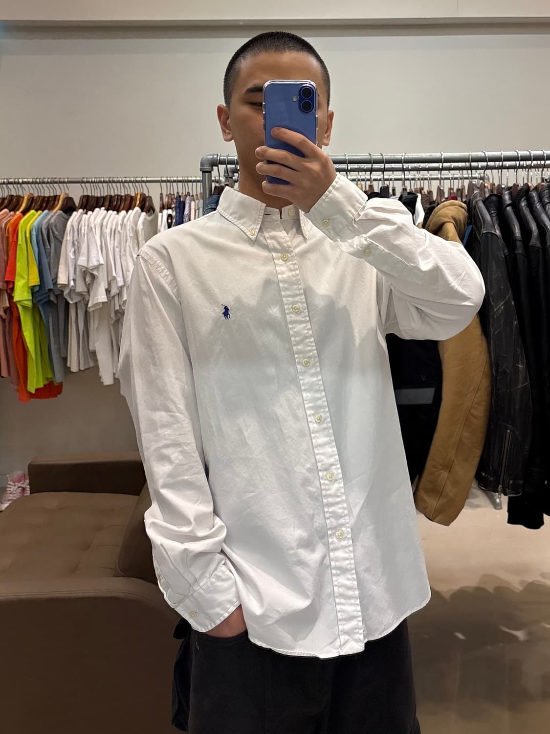 폴로 랄프로렌 셔츠 화이트 슬림핏 상품이미지8