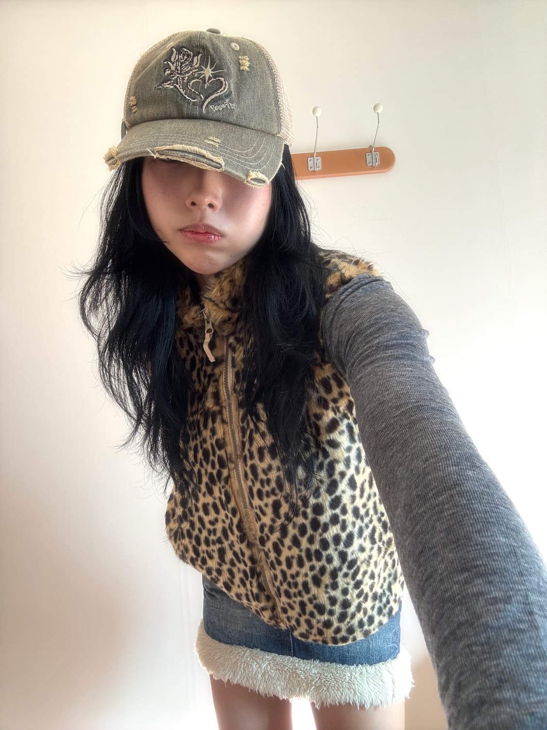 호피 퍼 베스트 상품이미지2