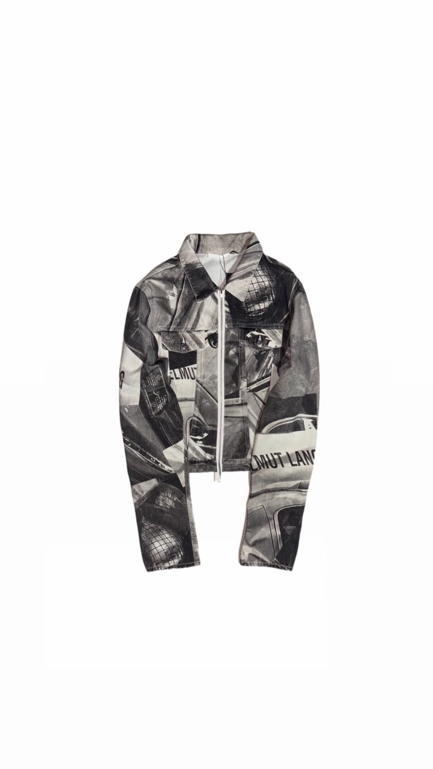 Helmut Lang Cuffed Printed Denim Jacket 상품이미지1