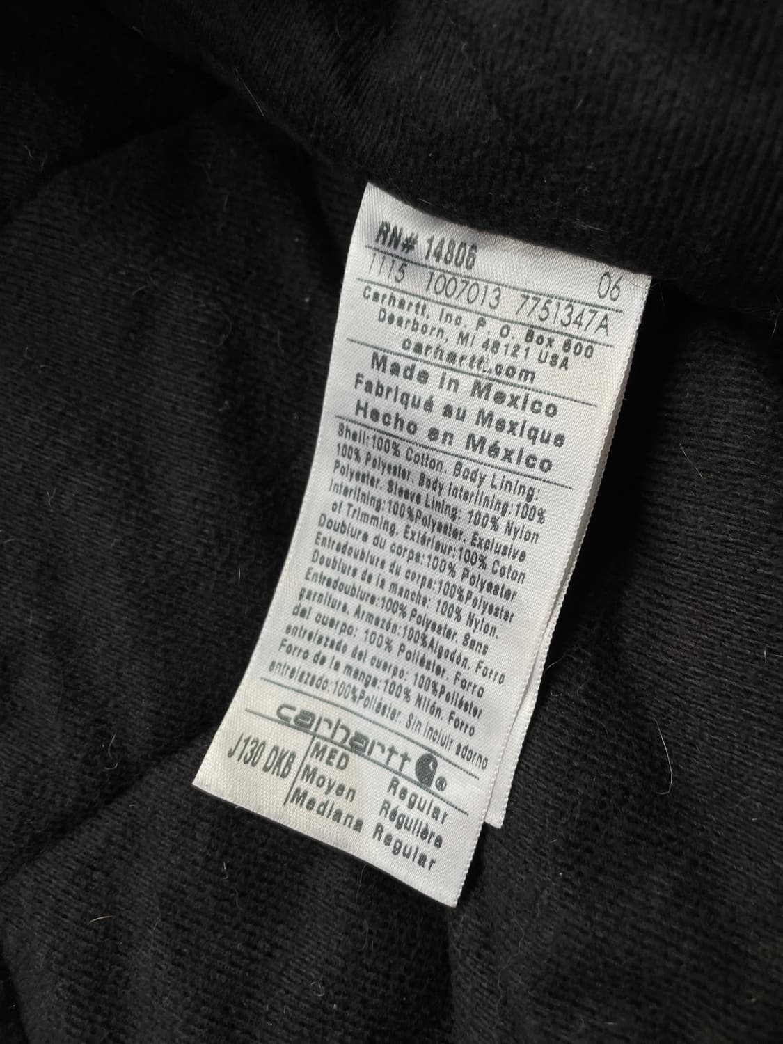 칼하트 j130 DKB 다크 브라운 액티브 자켓 샌드스톤 상품이미지7