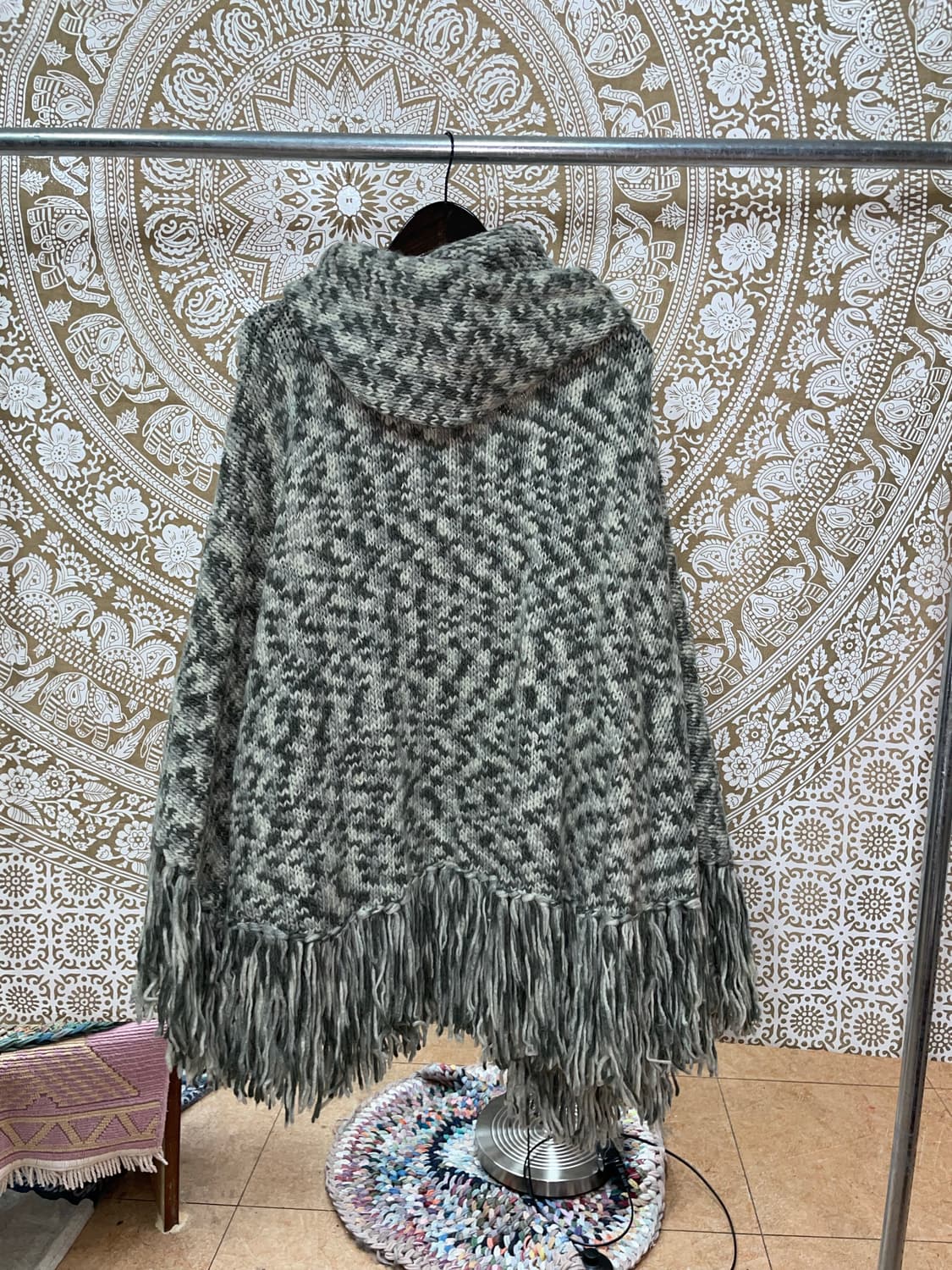 빈티지 방울 니트 판쵸 상품이미지6