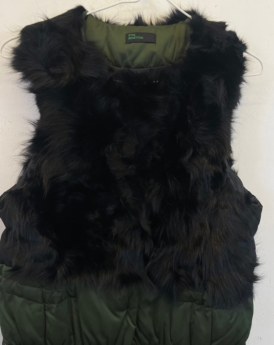 베네통 폭스퍼 양가죽 오리털패딩조끼:) 롱조끼베스트 덕다운 여우털조끼패딩 상품이미지4