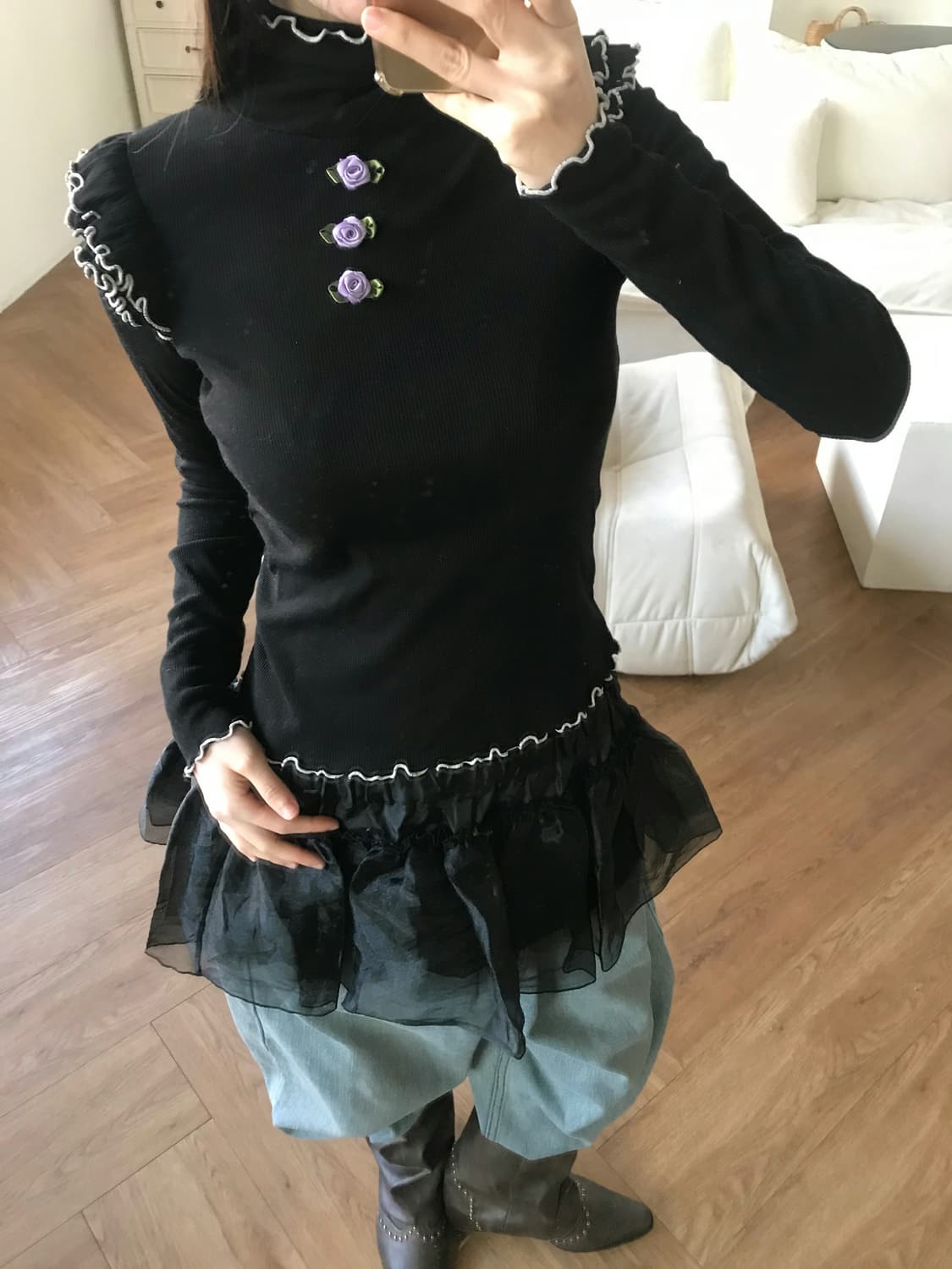 vintage frill top 상품이미지1