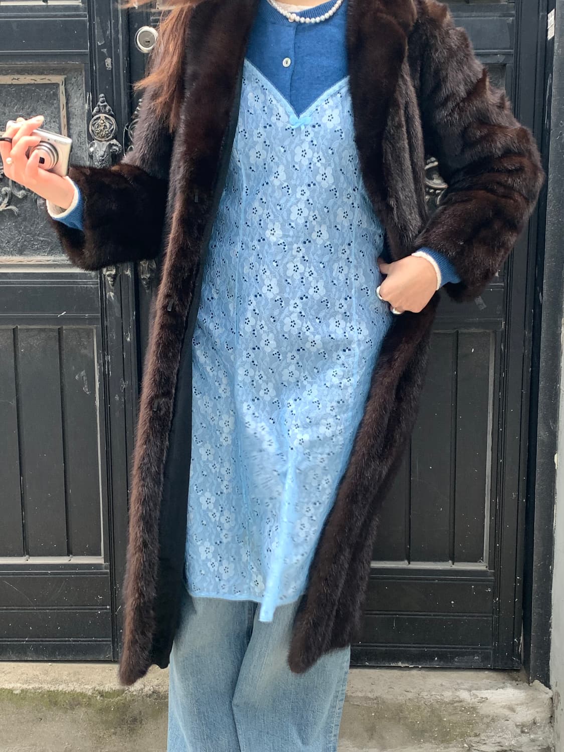 sky blue slip dress 상품이미지3