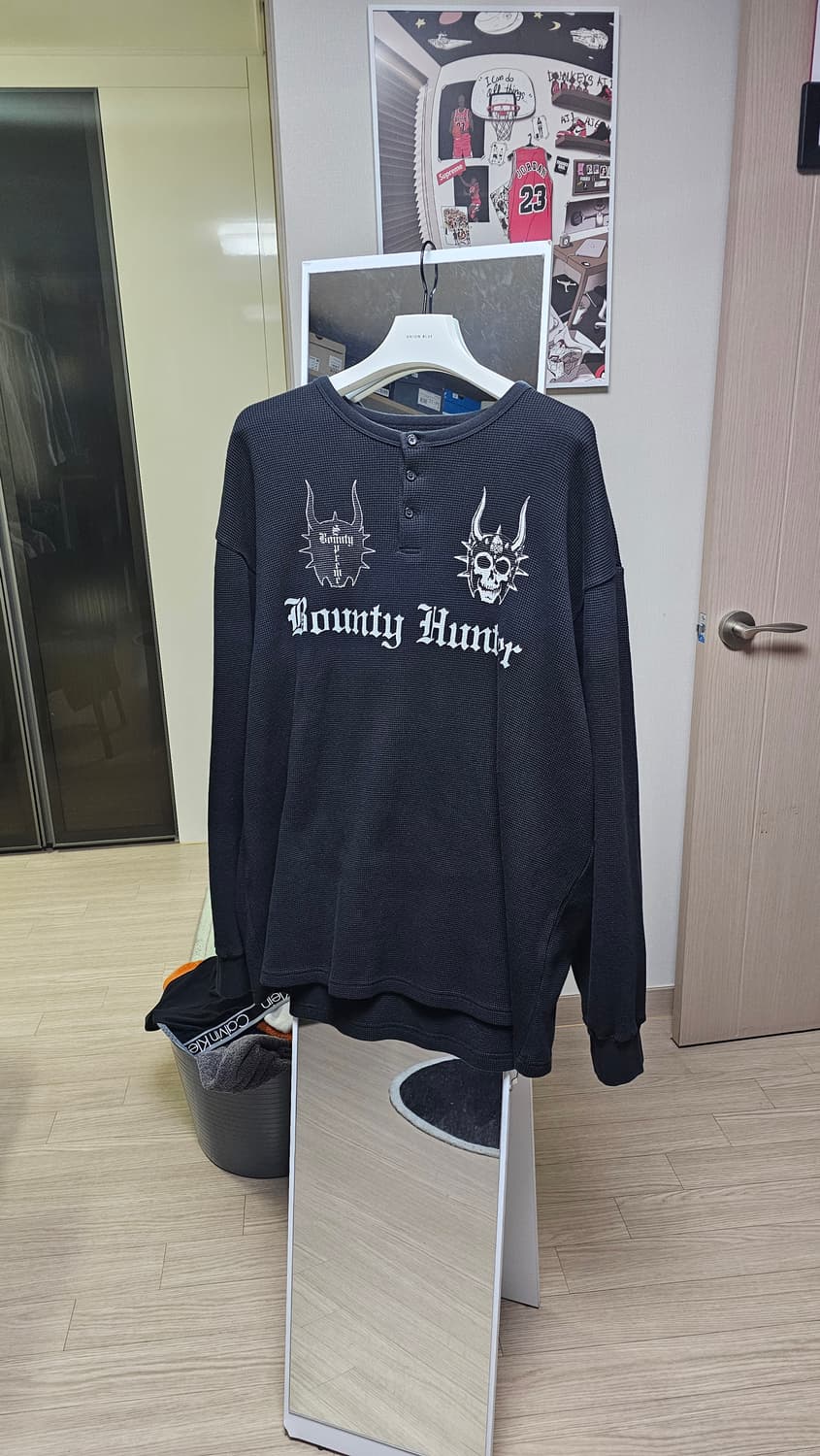 슈프림 x 바운티 헌터 써멀 헨리 롱슬리브 탑 블랙 xl 상품이미지1